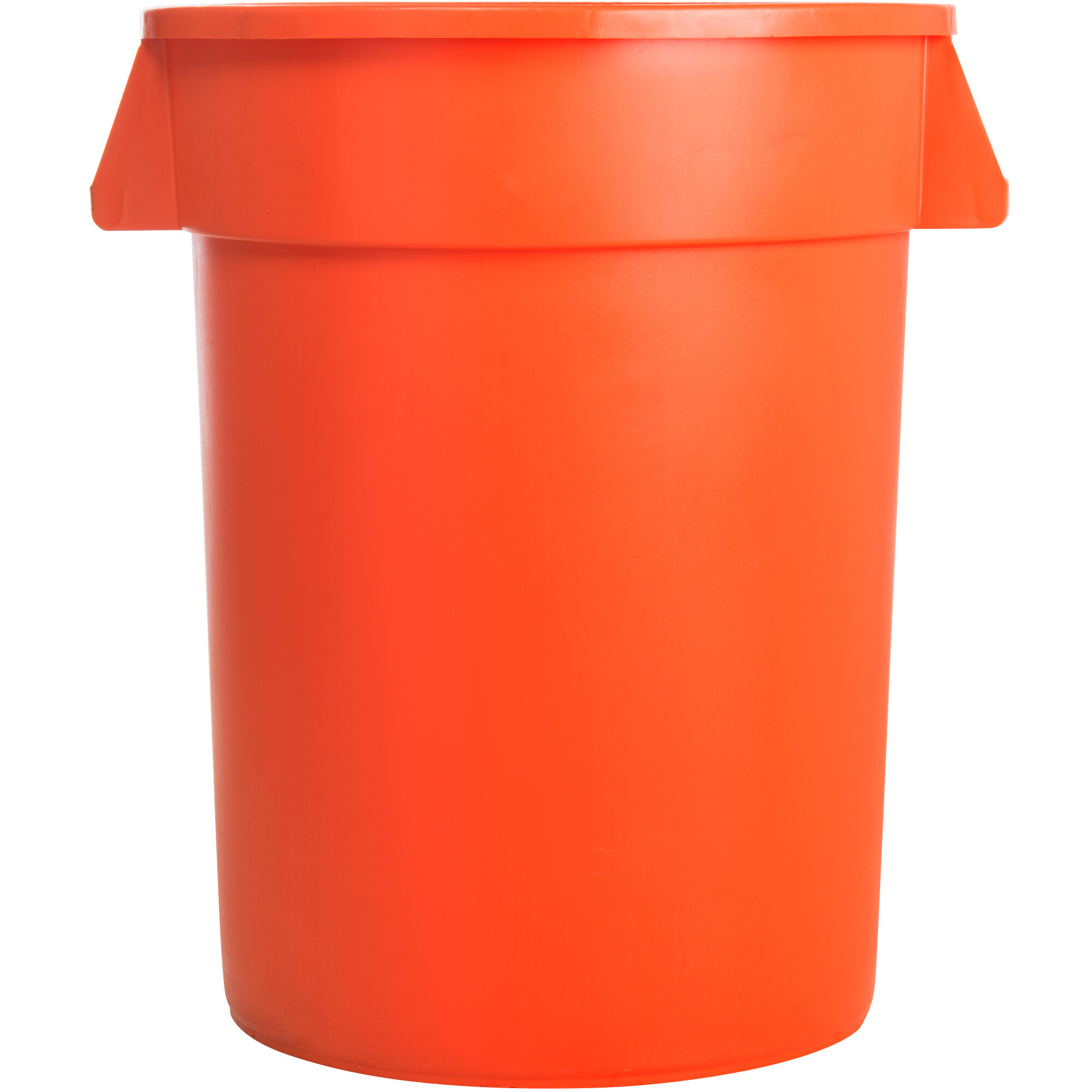 Carlisle 34103224 Bronco 32 Gallon Orange Round Trash Can