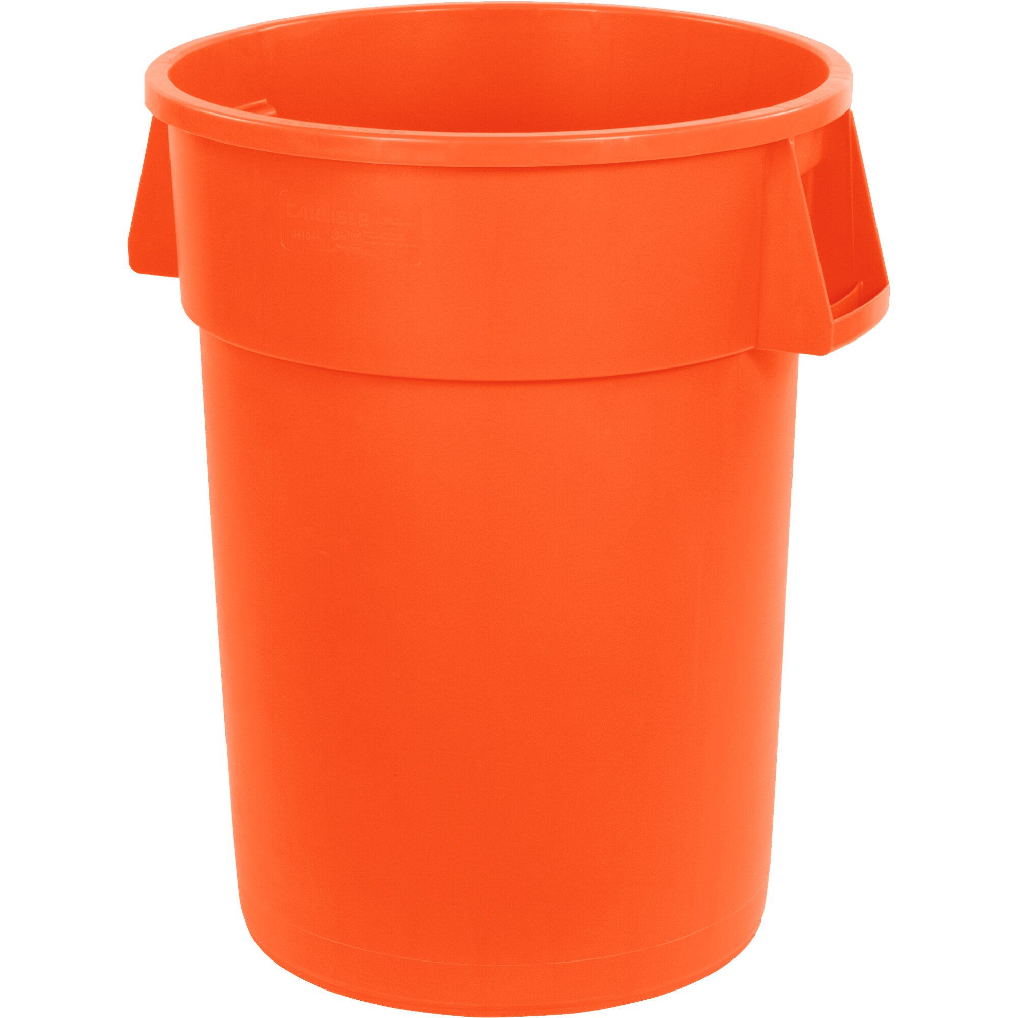 Carlisle 34104424 Bronco 44 Gallon Orange Round Trash Can