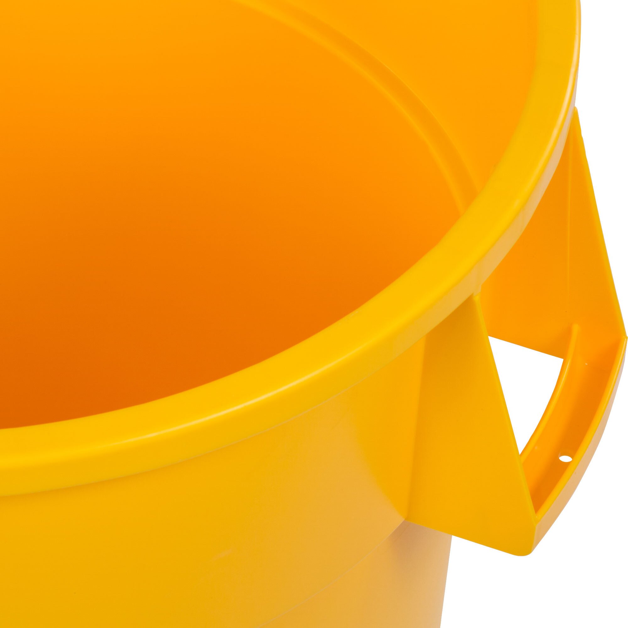 Carlisle 34104404 Bronco 44 Gallon Yellow Round Trash Can