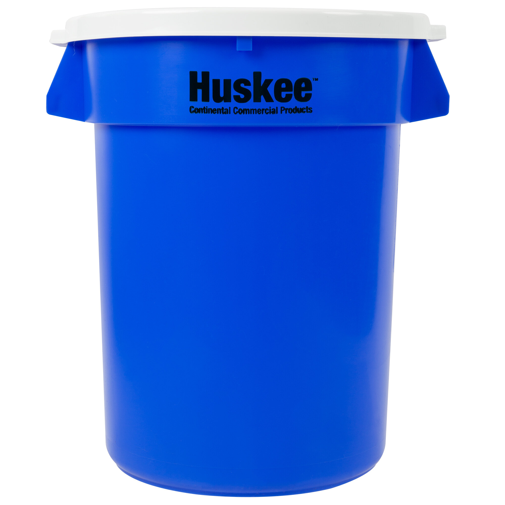 Continental Huskee 32 Gallon Blue Round Recycling / Trash Can with ...