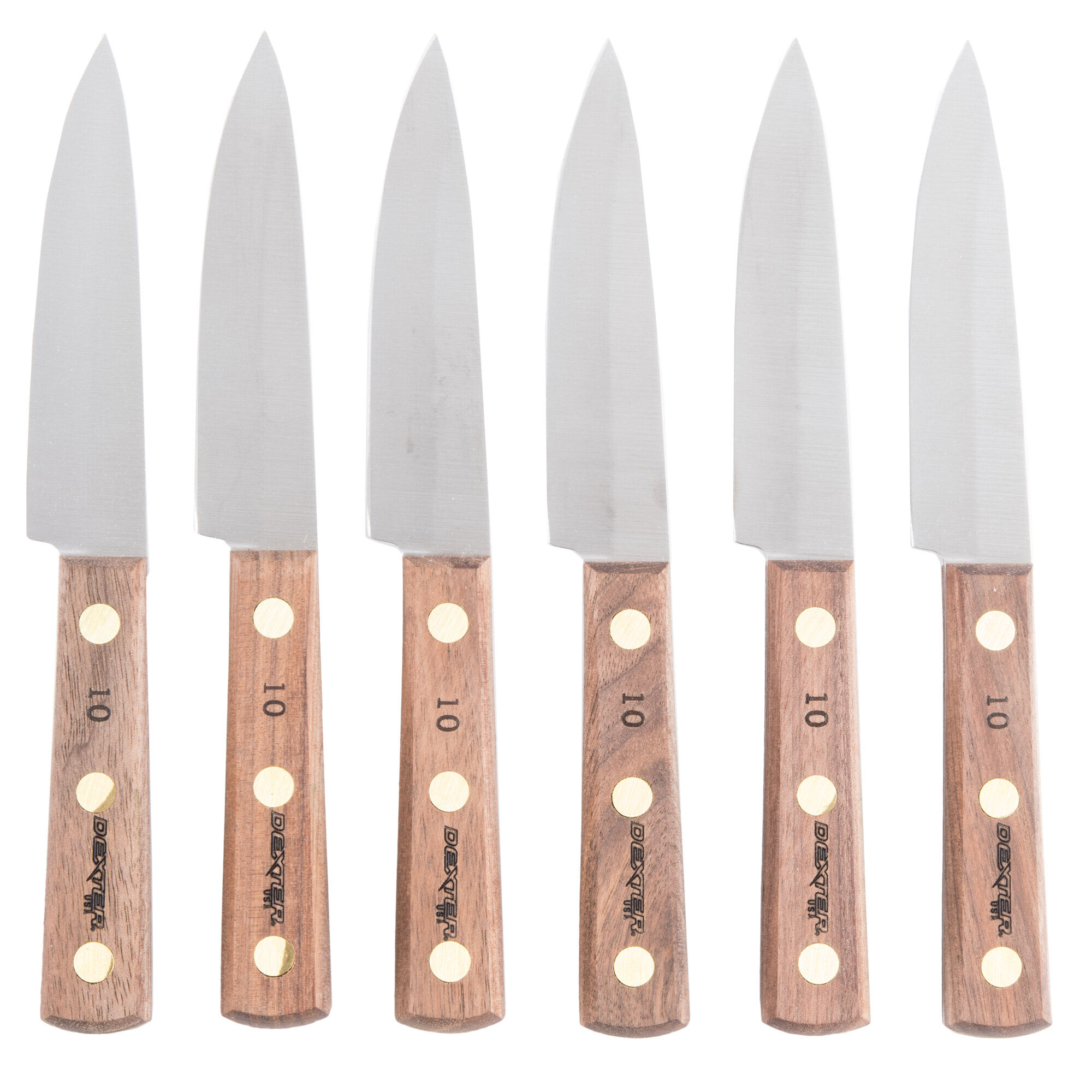 DexterRussell 20041 Traditional 6Piece Steak Knife Set with Walnut