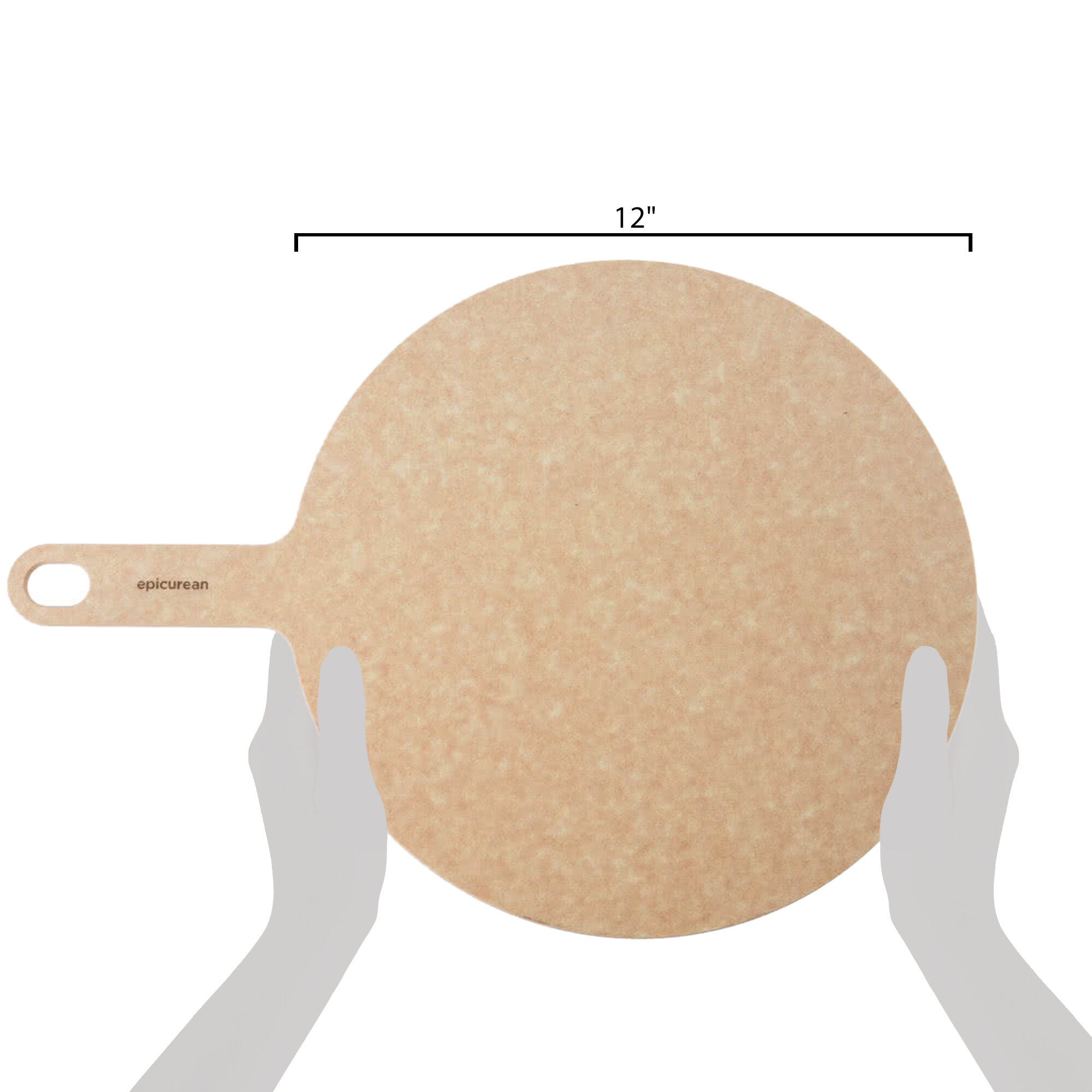 Epicurean 429171201 12" Natural Richlite Wood Fiber Round Pizza Board