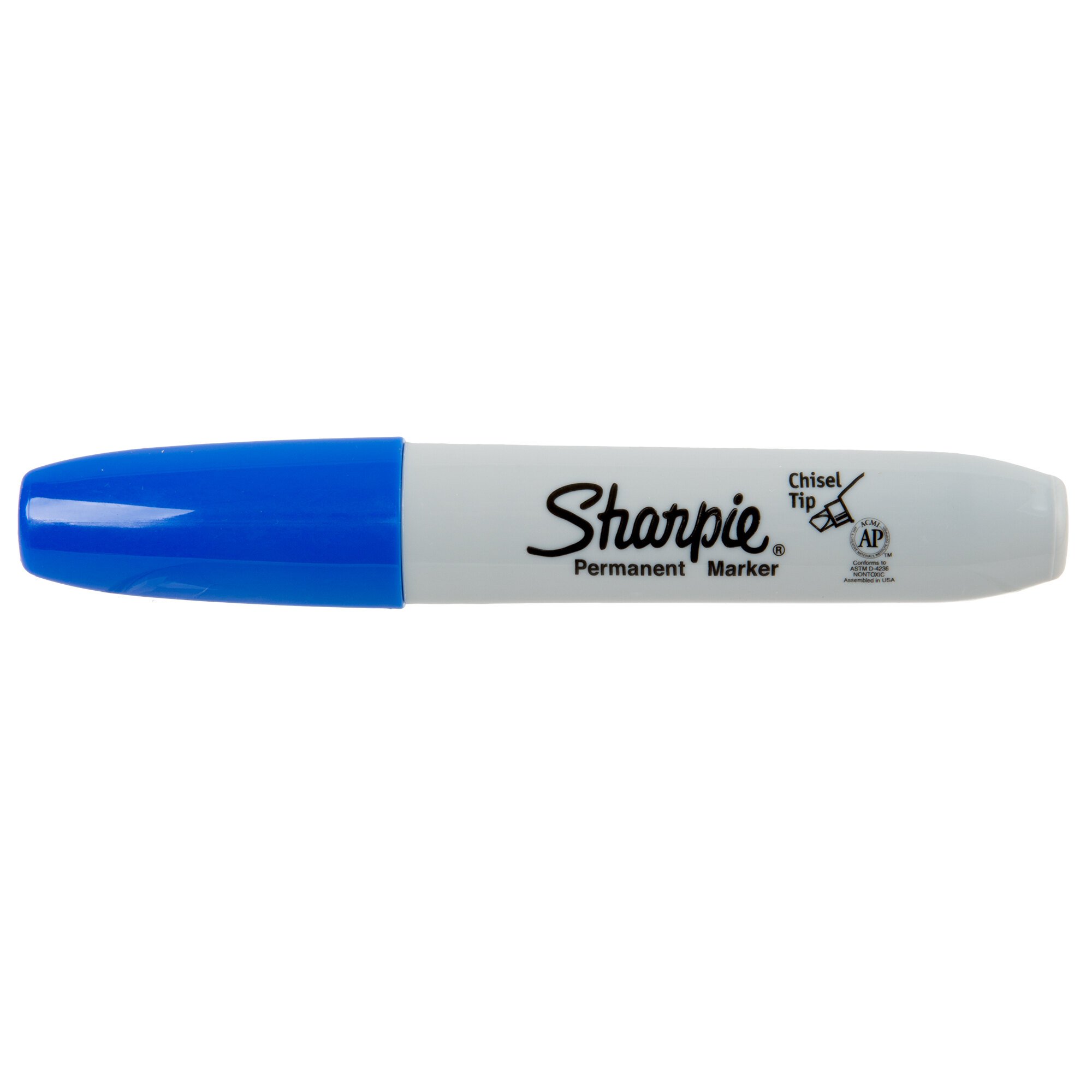 Sharpie 38203 Blue Chisel Tip Permanent Marker 12/Pack