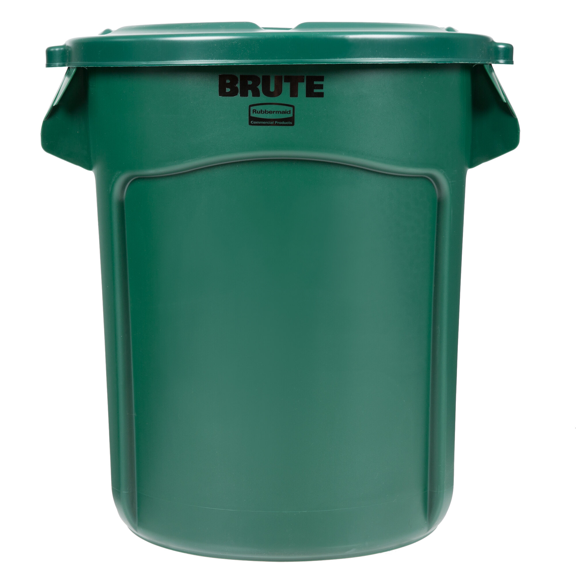 Rubbermaid BRUTE 20 Gallon Green Round Trash Can and Lid