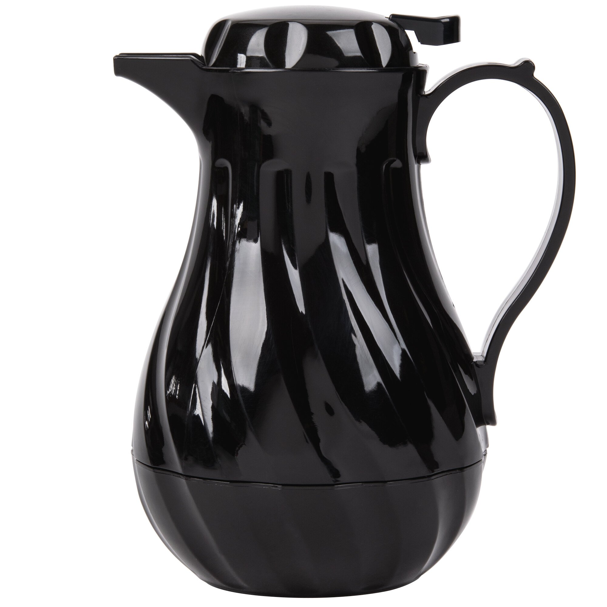 Choice 20 oz. Black Swirl Thermal Coffee Carafe / Server