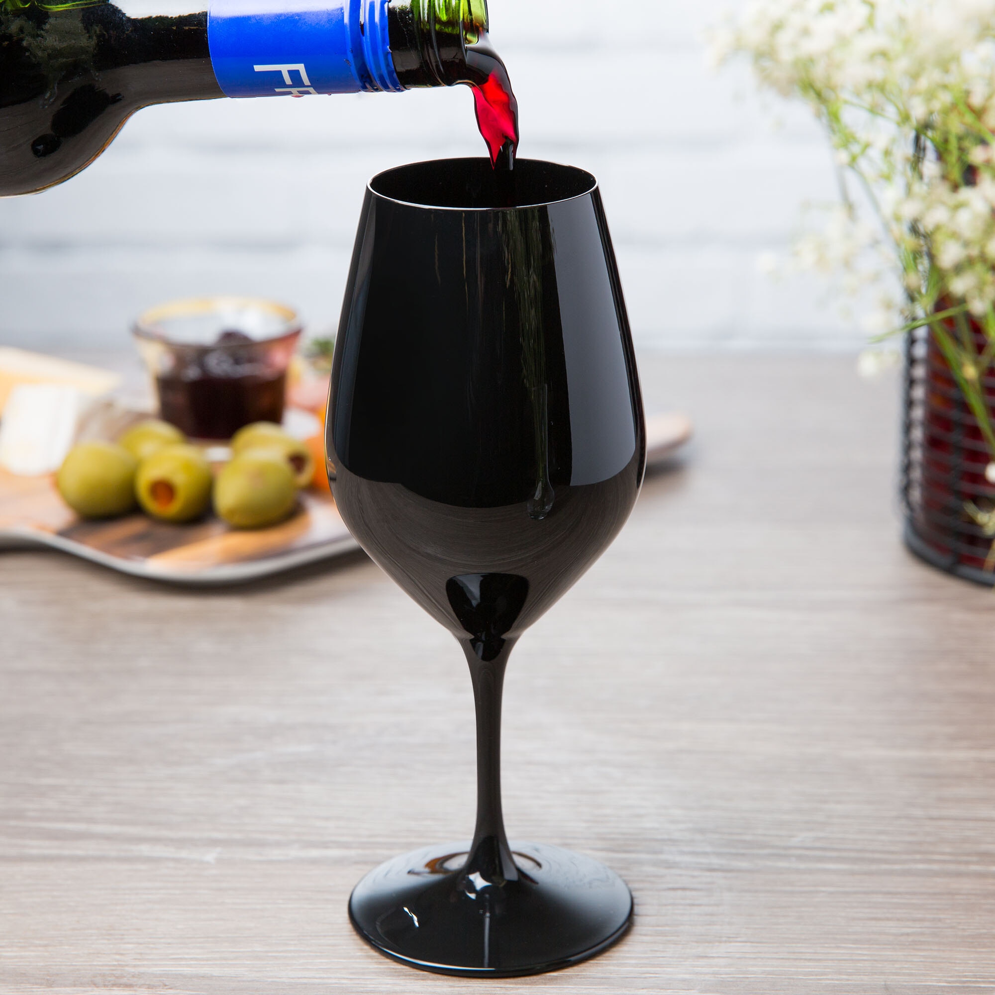 Black Wine Glasses by Spieglau (10.75 oz.)