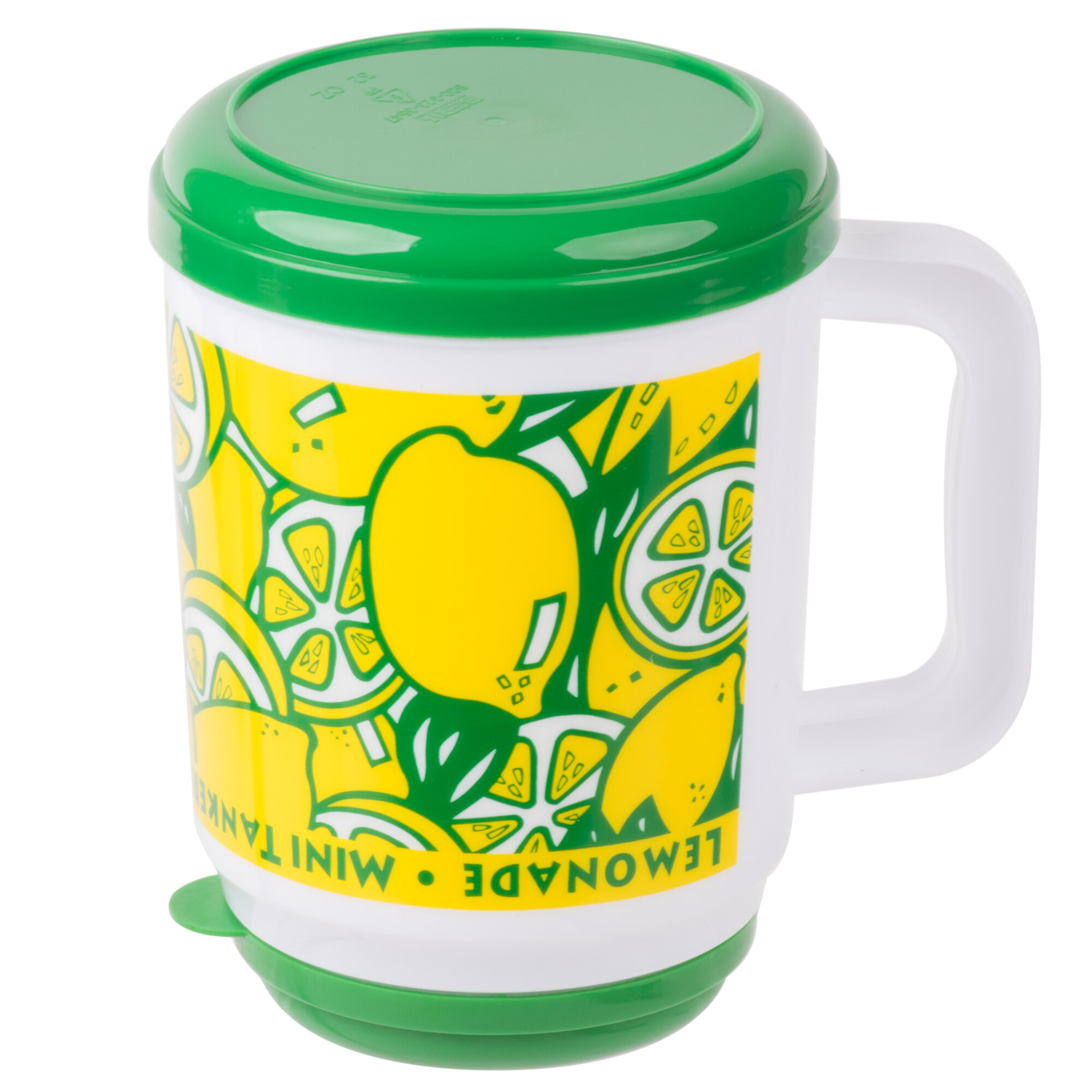 32 oz. "Mini Tanker" Plastic Lemonade Mug with Spout / Straw and Lid
