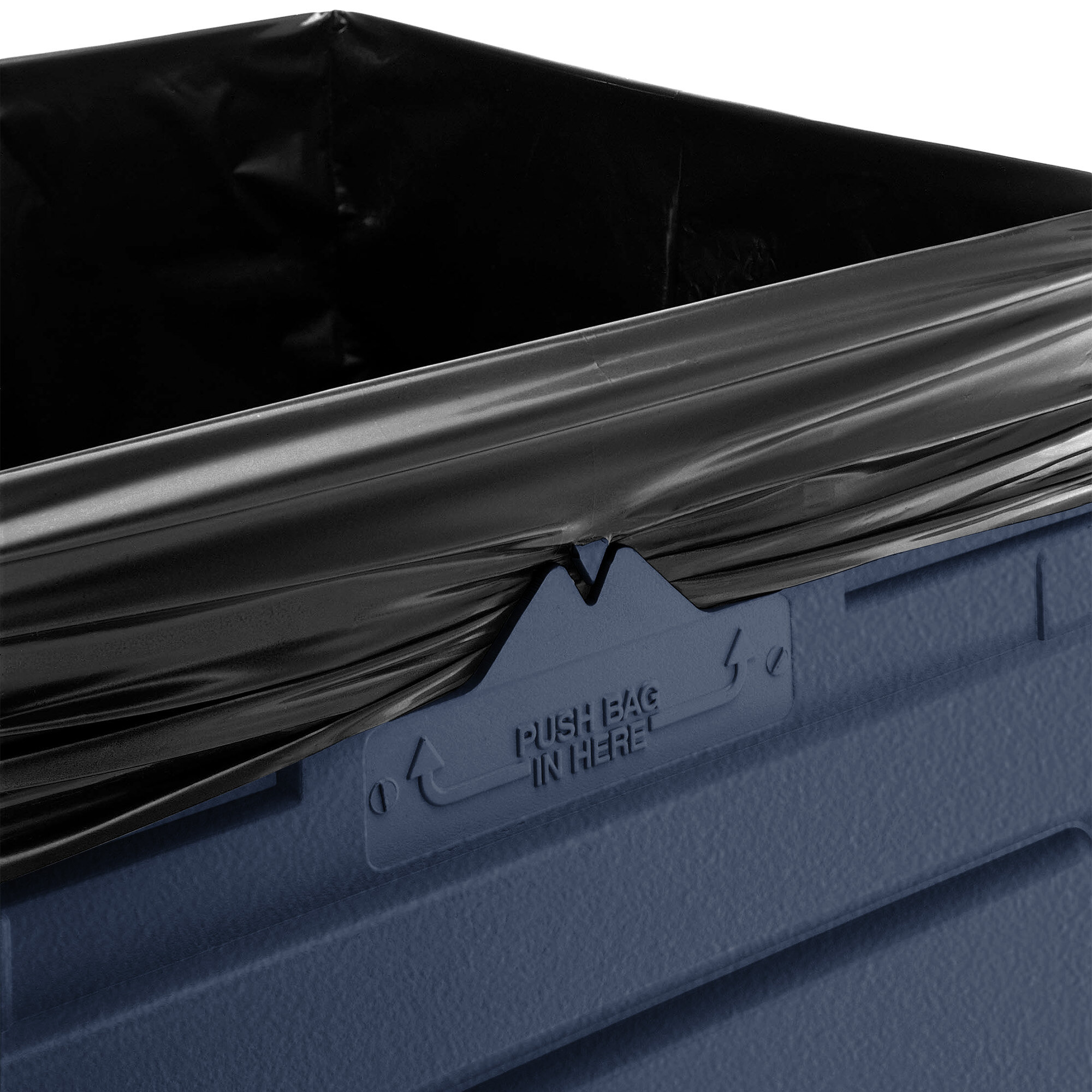 Commercial Zone 732147 PolyTec 42 Gallon Square Dark Blue Open Top