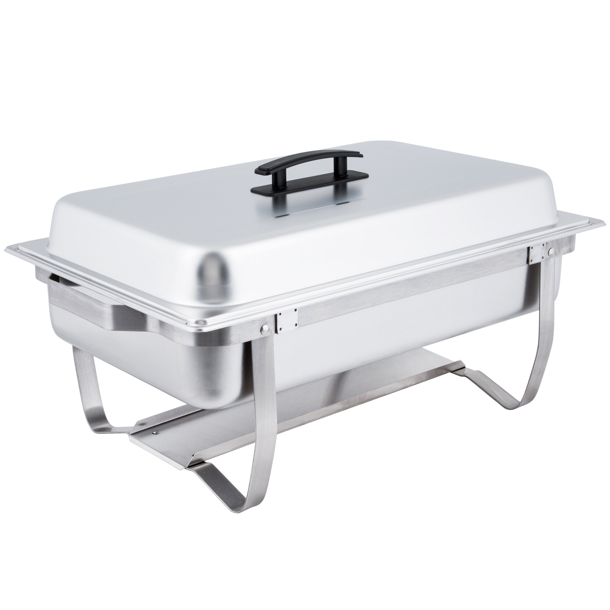 Choice 8 Qt. Stainless Steel Chafer with Folding Frame Choice Economy 8 Qt Full Size Stainless Steel Chafer