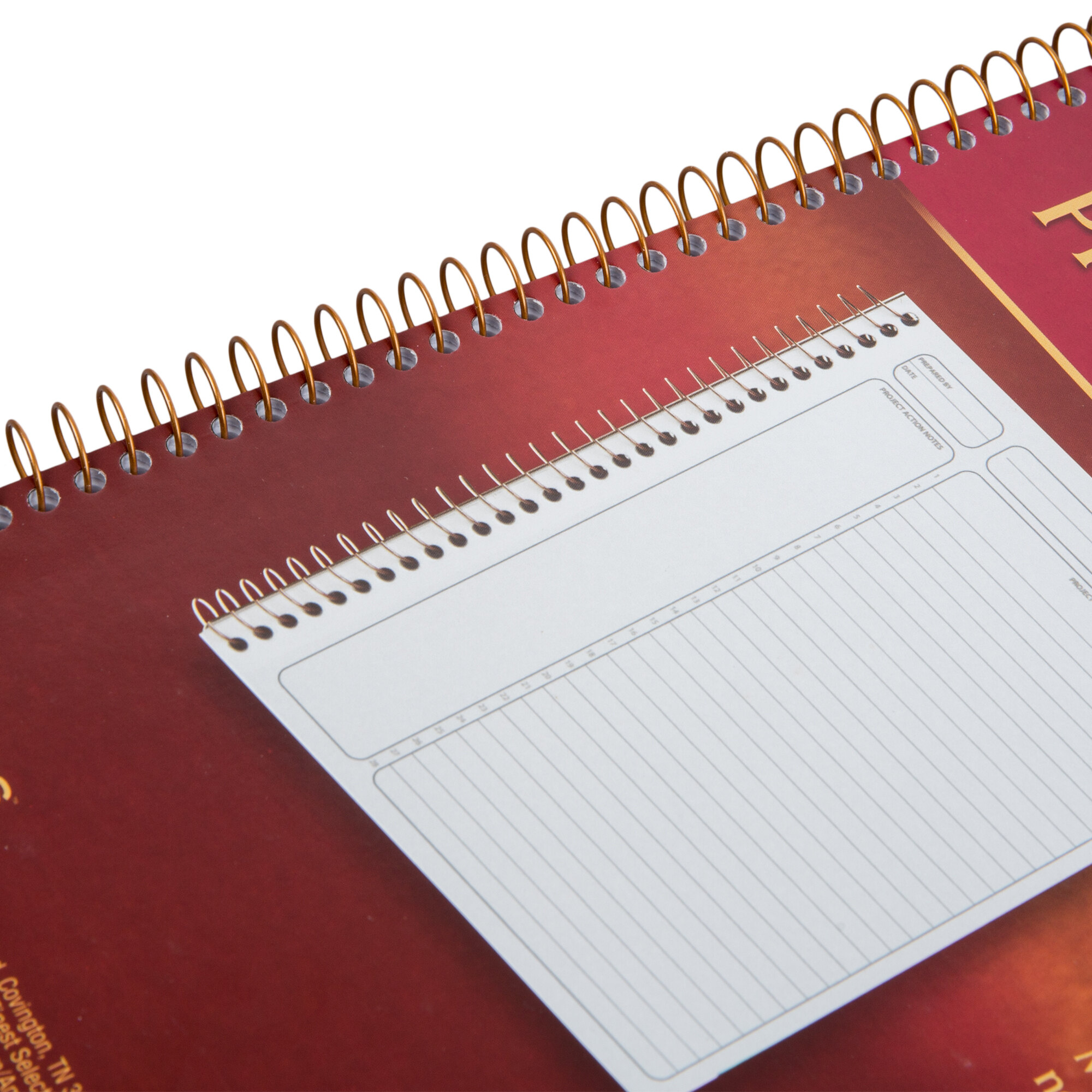 Ampad 20 816 gold fibre 7 1 4 x 9 1 2 wirebound project planner with