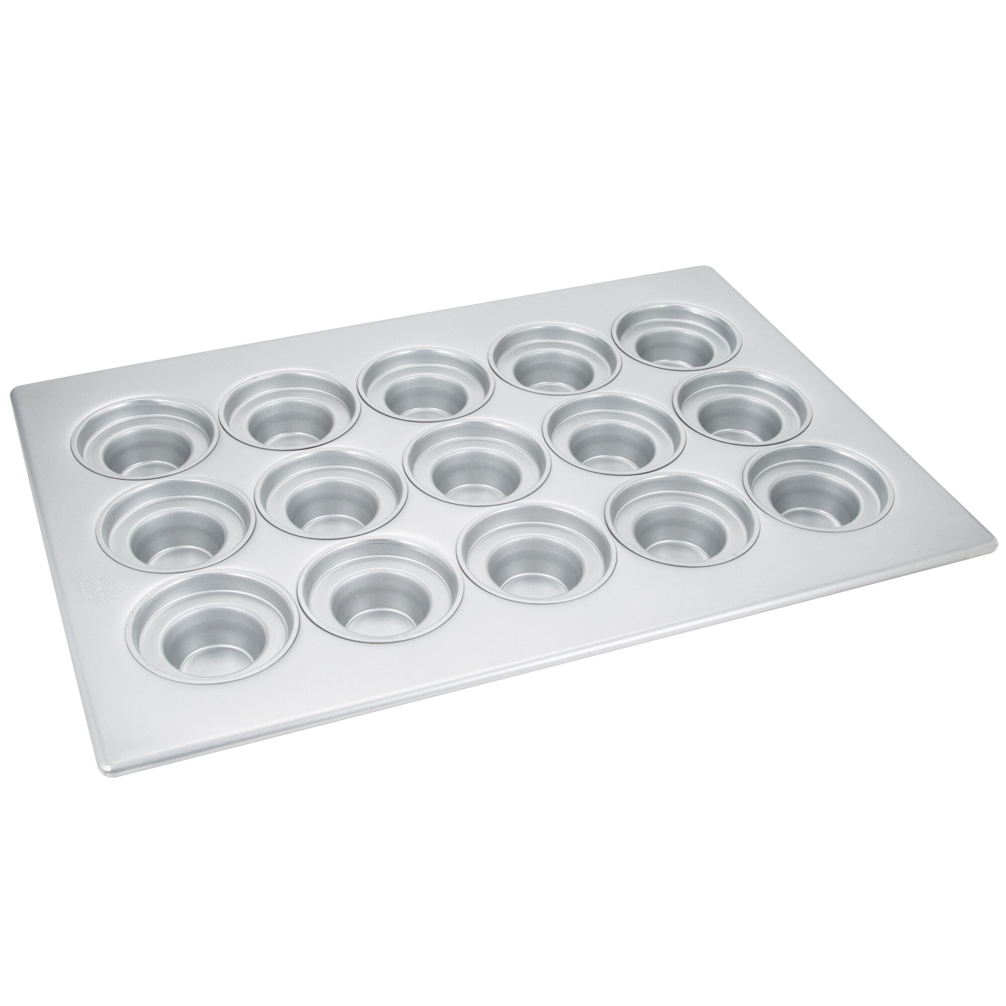 15 Cup 7.5 oz. Glazed Aluminized Steel Jumbo Crown Muffin Pan 17 3/4