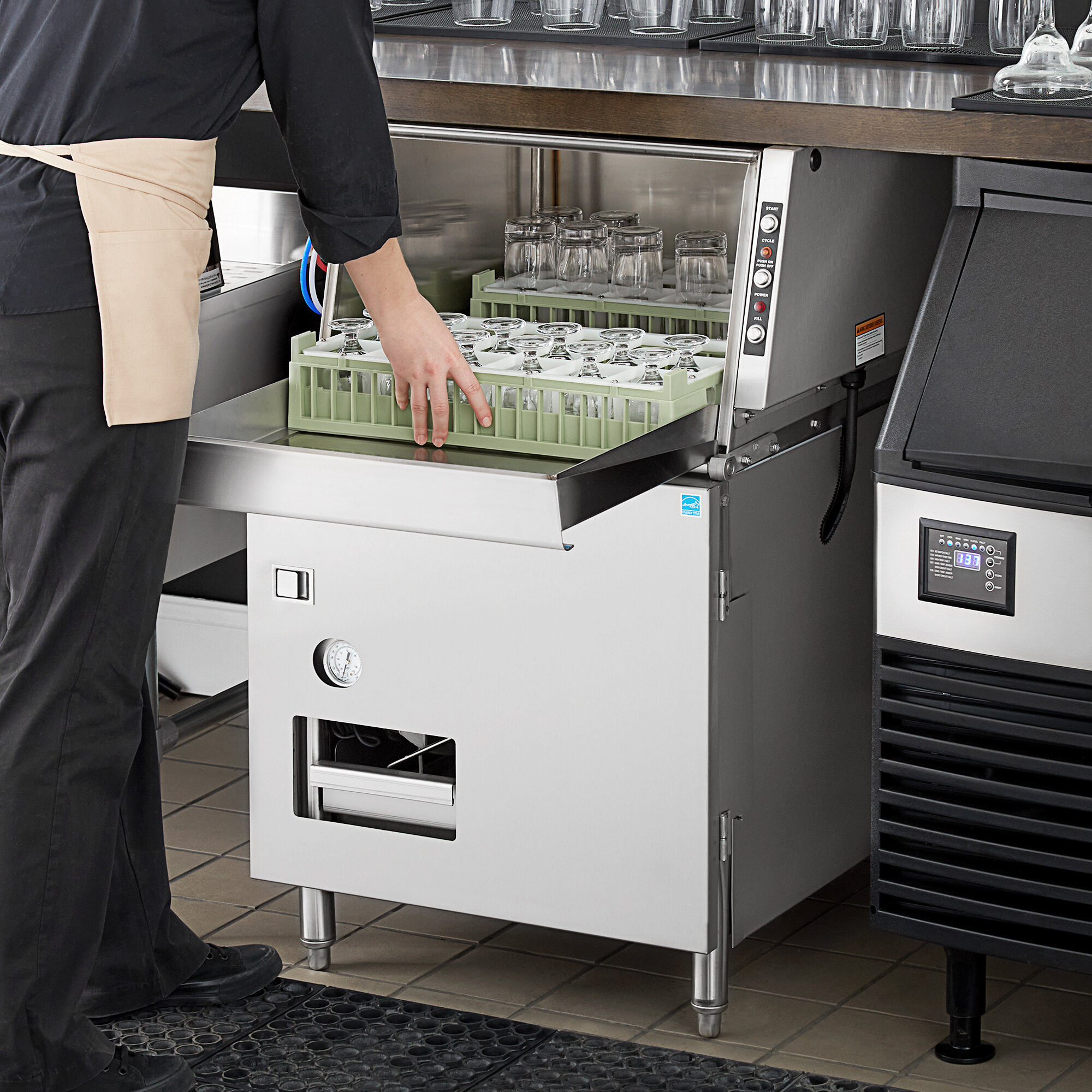 Noble Warewashing DG Low Temperature Single Rack Glass Washer / Dishwasher