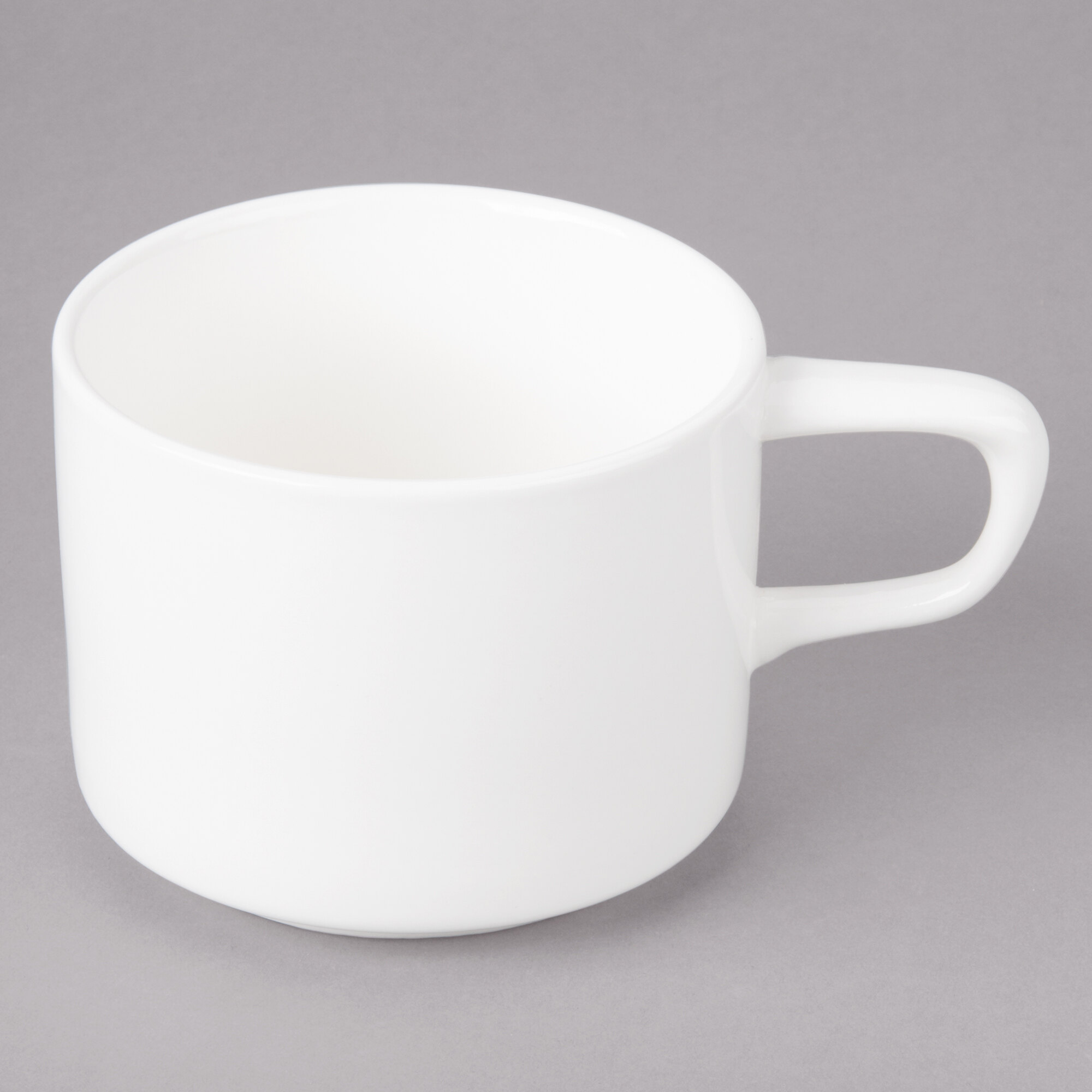 Bon Chef 1100004P Slanted Oval 8 oz. White Porcelain Cup 36/Case