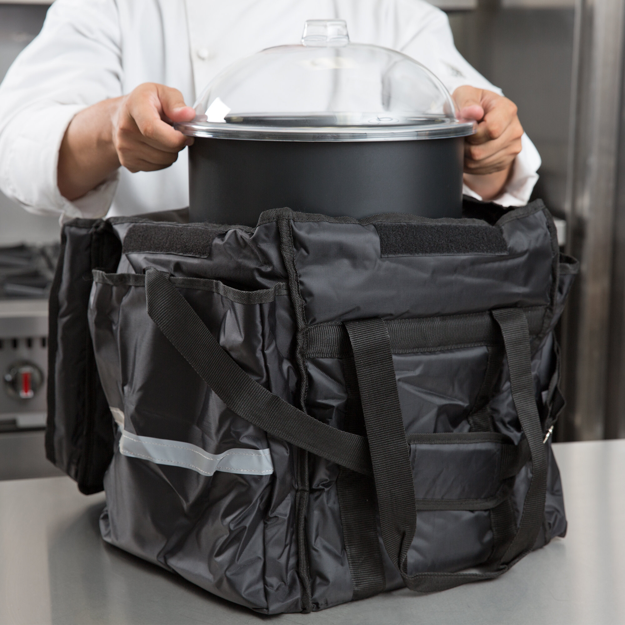 Download ServIt Insulated Food Delivery Bag, Black Soft-Sided Heavy ...