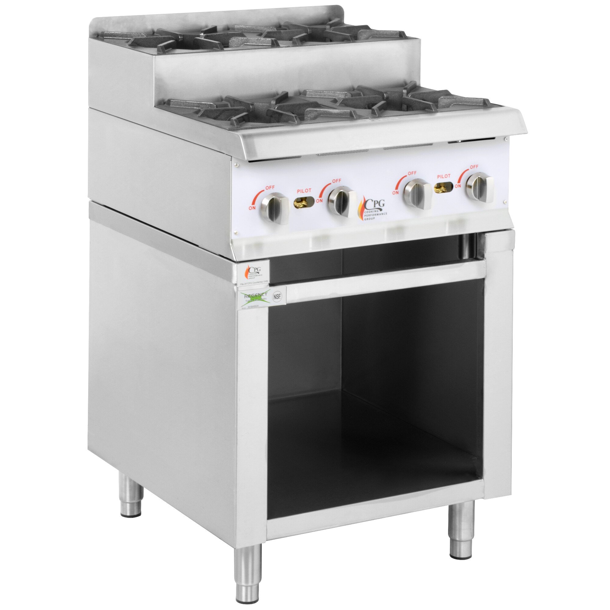 Cooking Performance Group 24RSUSBNL 24" StepUp Gas Range / Hot Plate