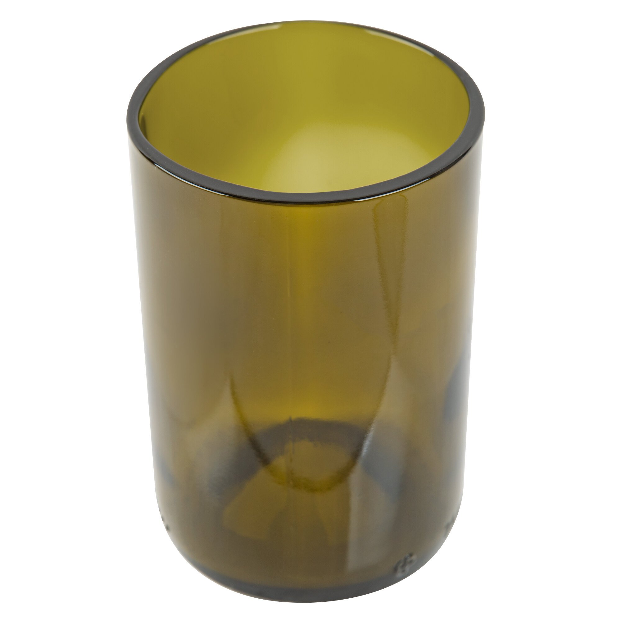 Libbey 97280 12 Oz. Dark Olive Repurposed Wine Bottle Tumbler - 12 Case