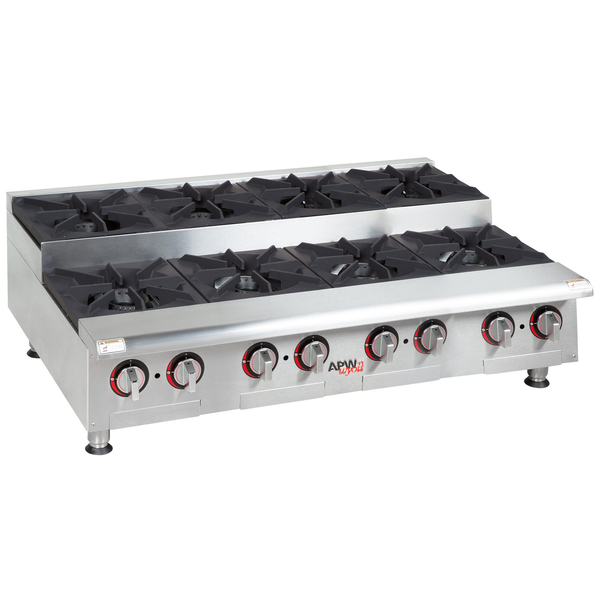 APW Wyott HHPS848 Liquid Propane HeavyDuty 8 Burner StepUp