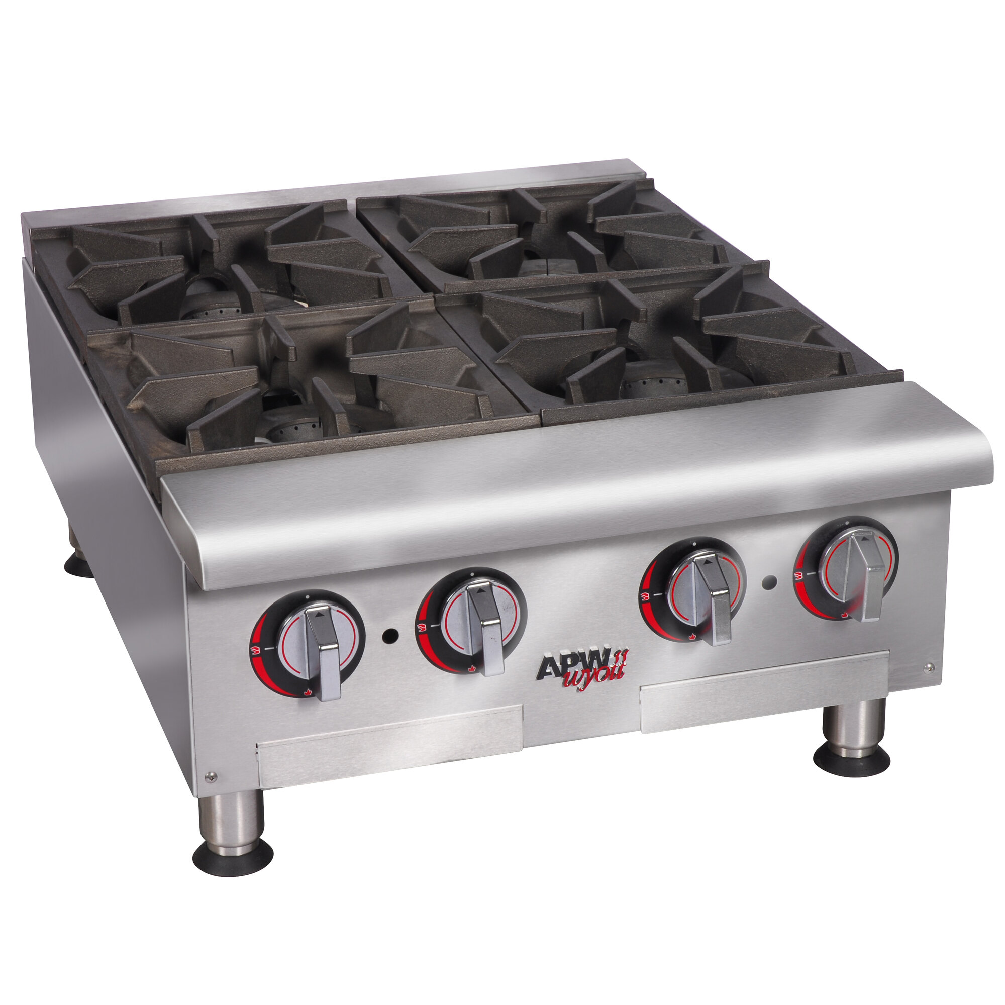 APW Wyott HHP424 Liquid Propane HeavyDuty 4 Burner Countertop 24
