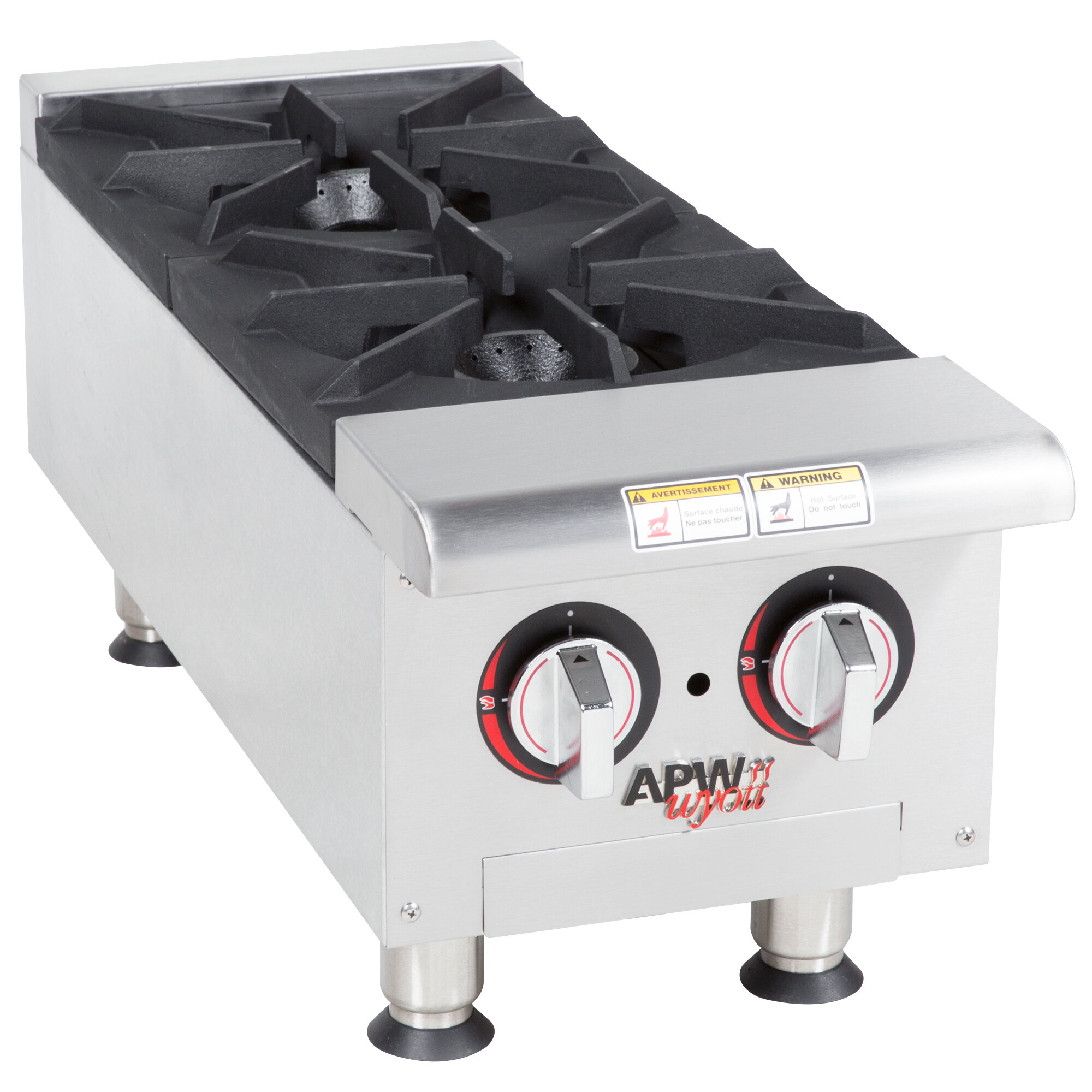APW Wyott HHP212 Liquid Propane HeavyDuty 2 Burner Countertop 12