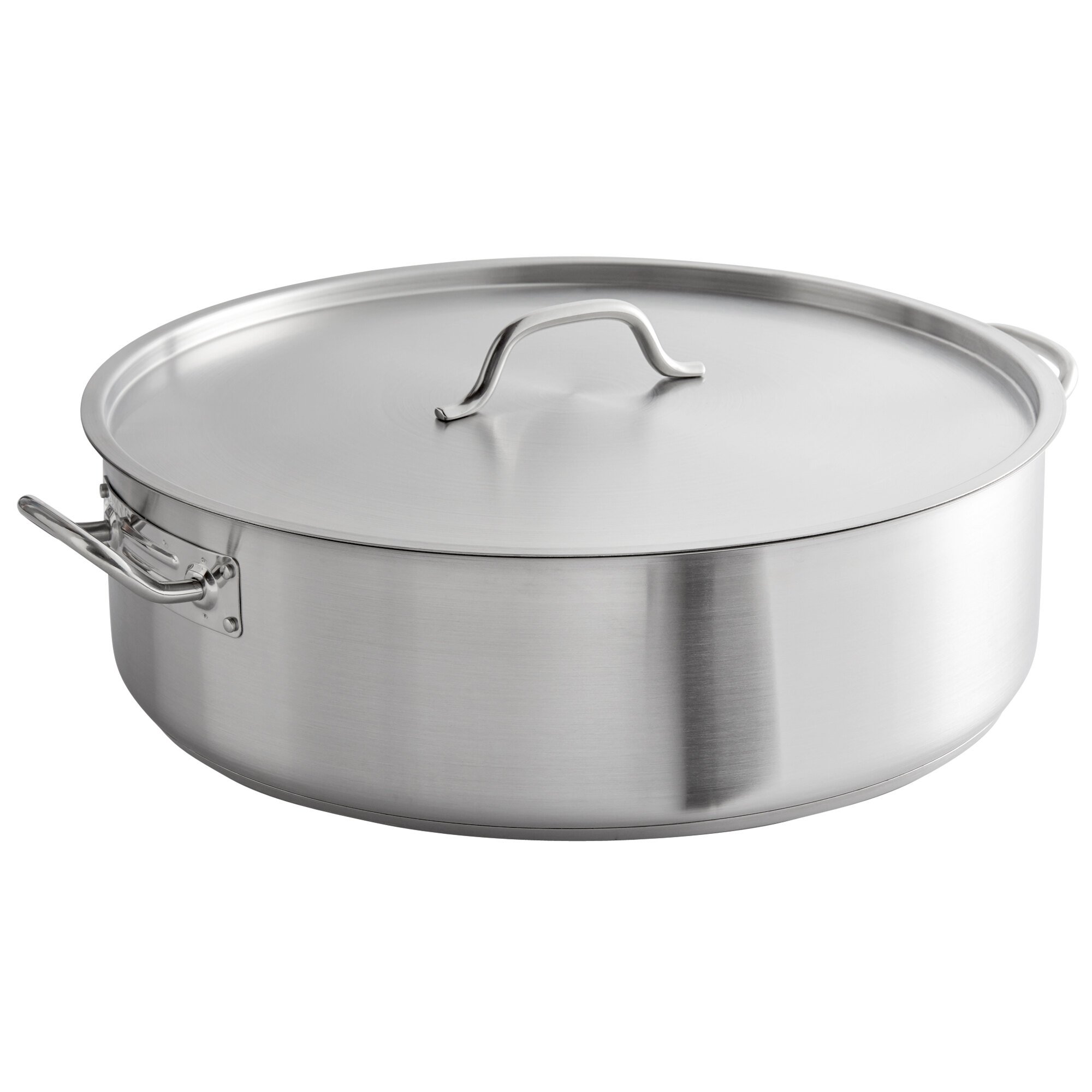 Vigor 30 Qt. Stainless Steel AluminumClad HeavyDuty Brazier with Cover