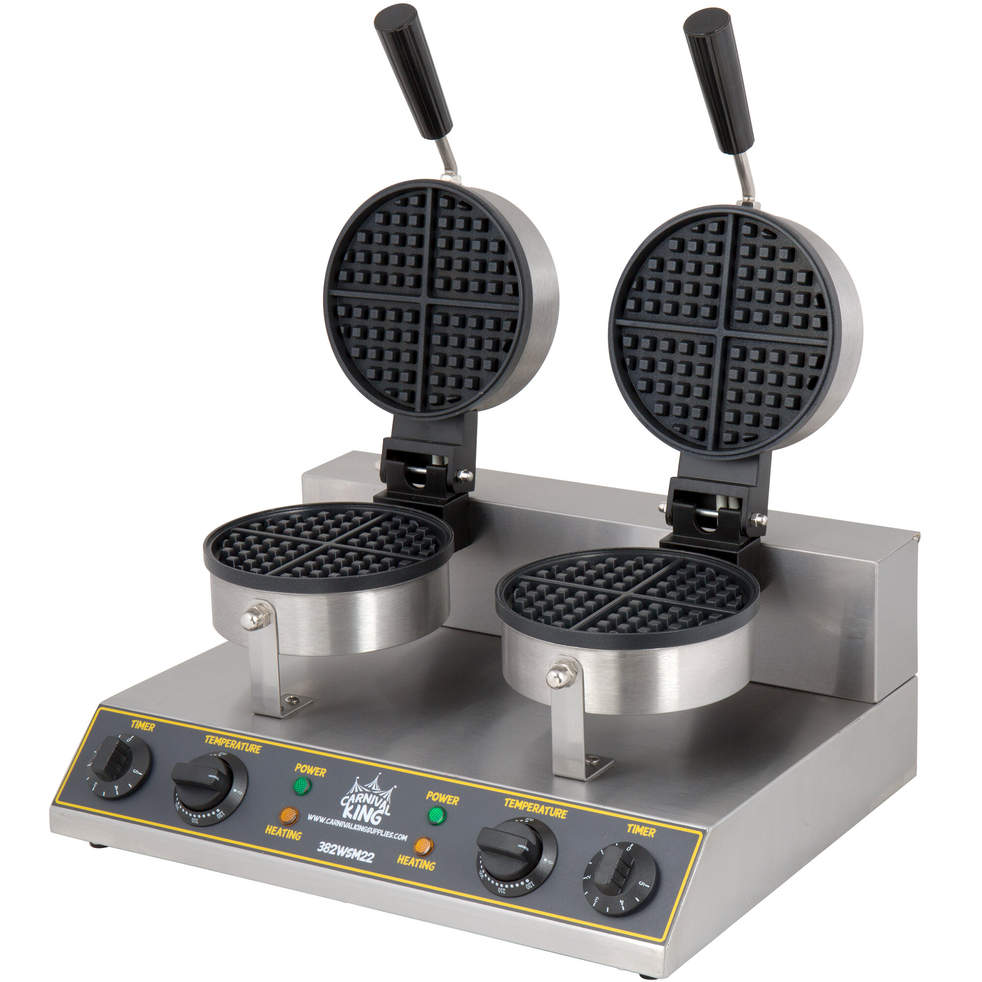 Carnival King Double Waffle Maker With Timers