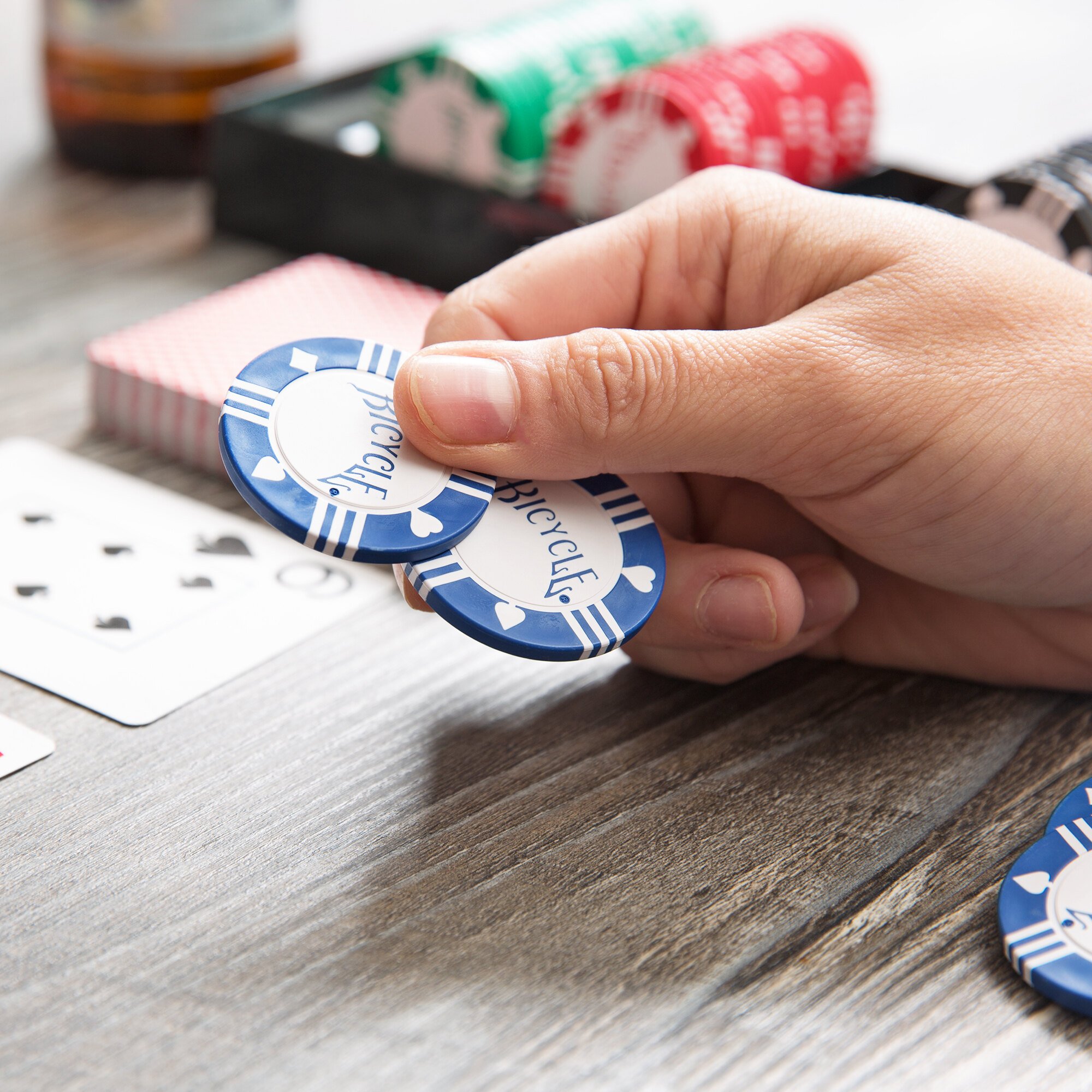 Bicycle Premium 8-Gram Clay Poker Chip Set With Tray