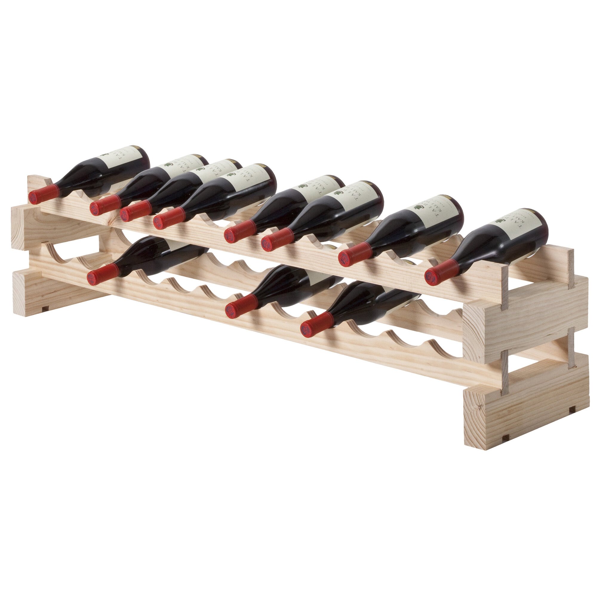 Franmara 4536NSET Modularack Basic 24 Bottle Natural Wooden Modular