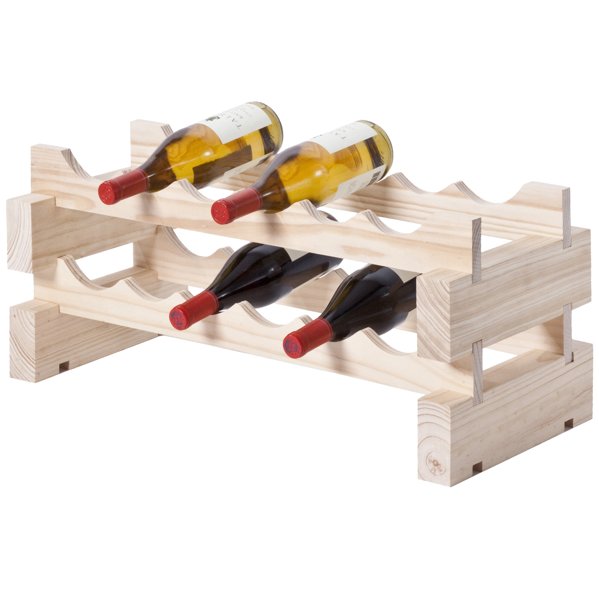 Franmara 4530NSET Modularack Basic 12 Bottle Natural Wooden Modular
