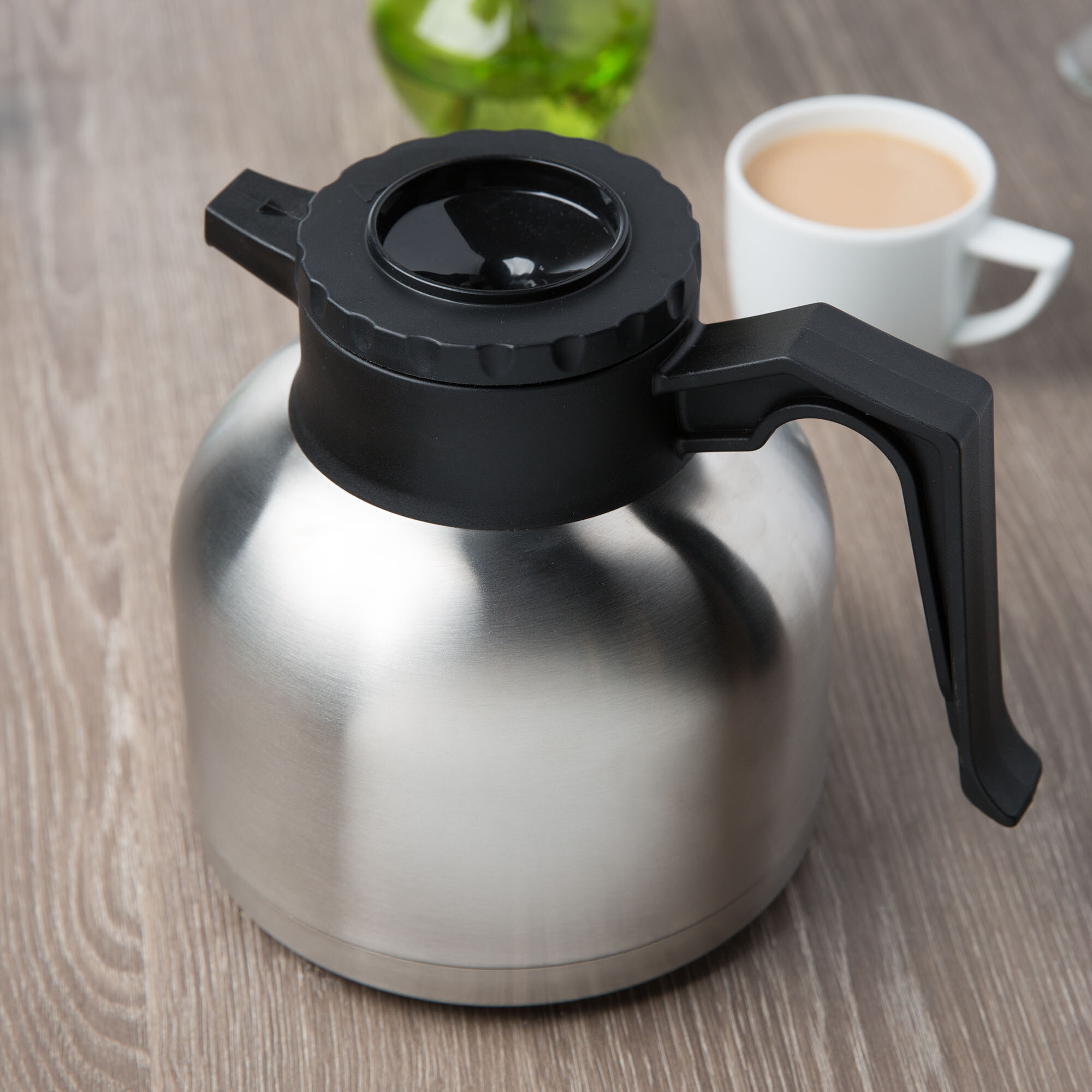 Choice 64 oz. Insulated Thermal Coffee Carafe / Server with Regular and ...