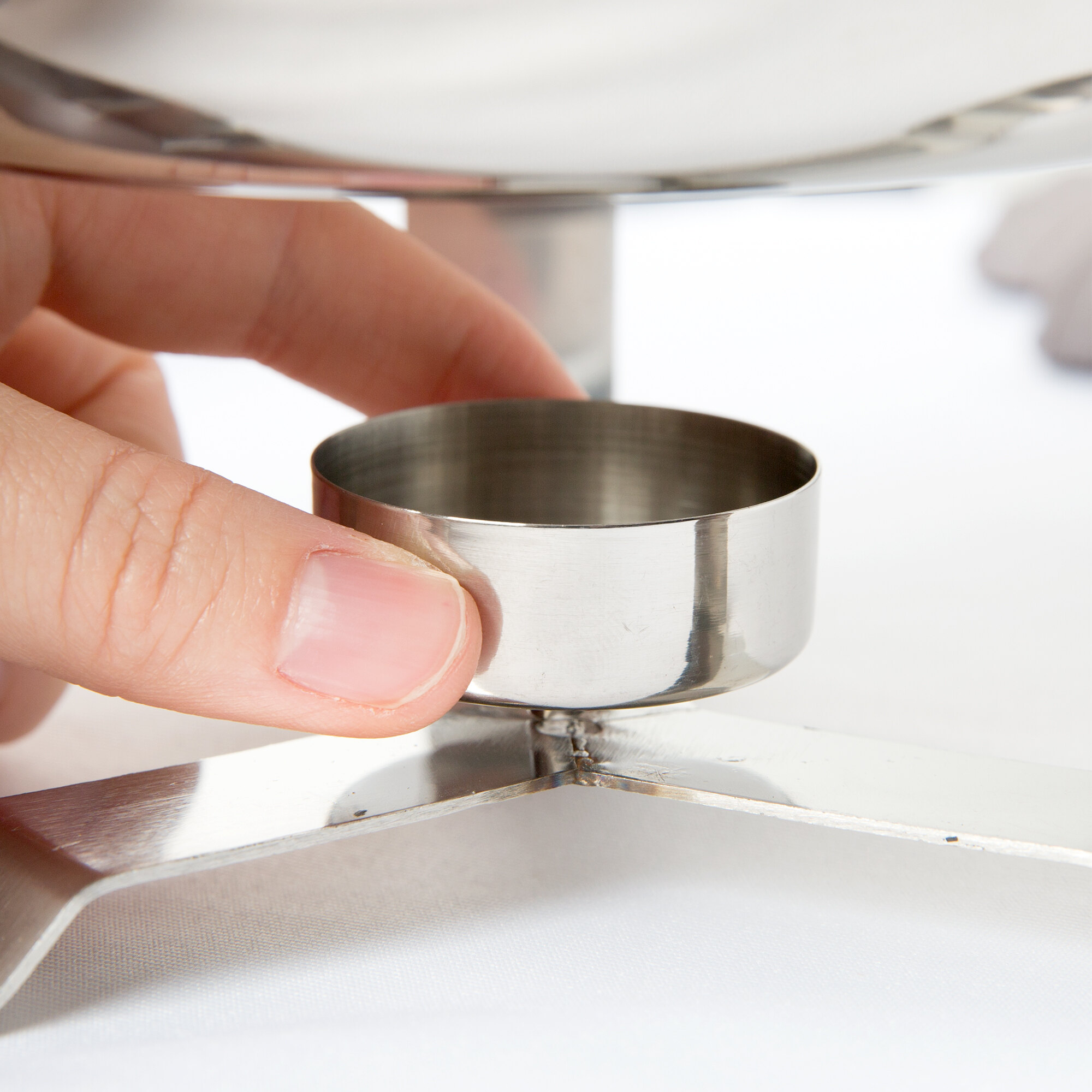 World Tableware HEH51 1 5/8" Stainless Steel Personal Chafing Dish Heating Element Holder with