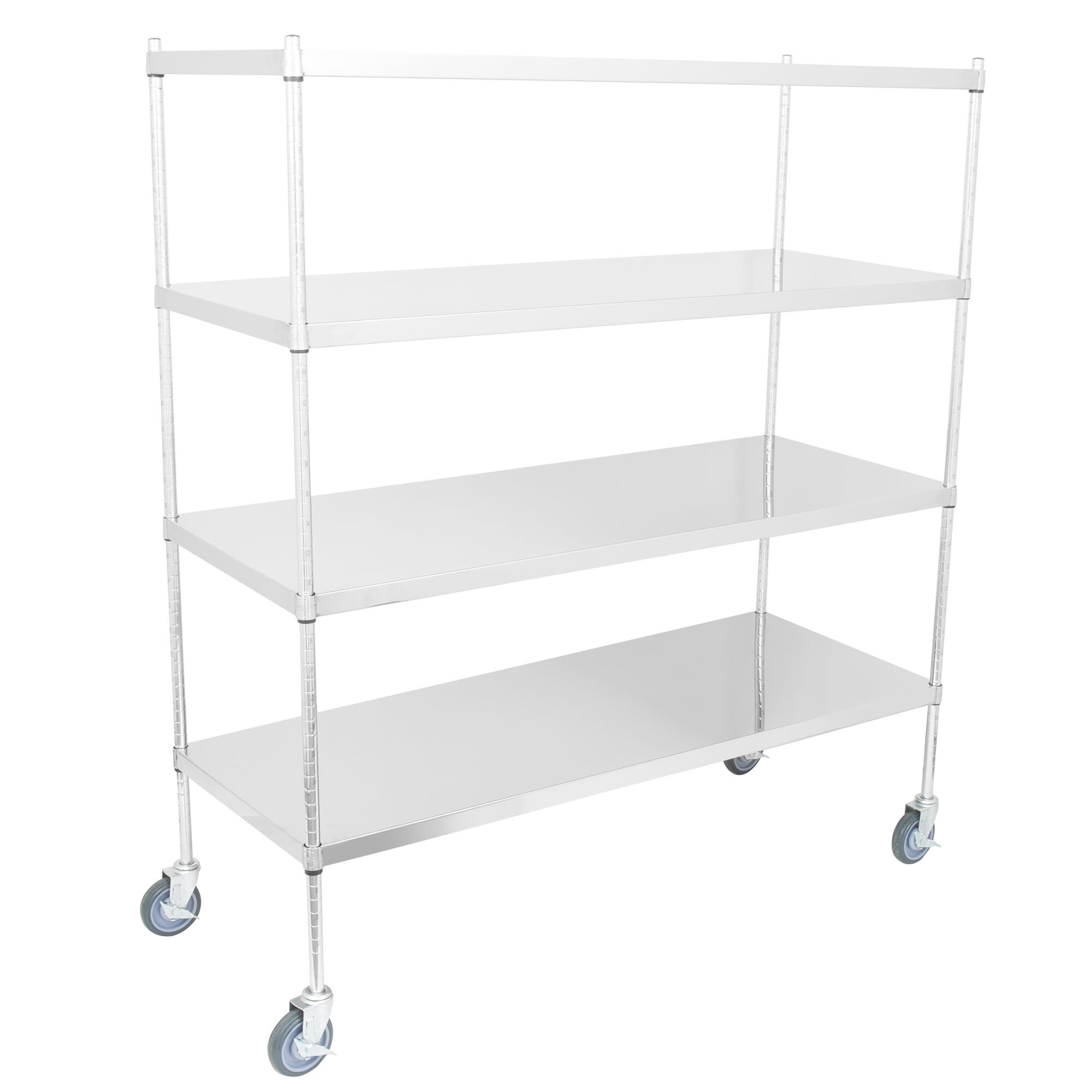 Regency 24" x 60" NSF Stainless Steel Solid Mobile 4Shelf Kit with 64