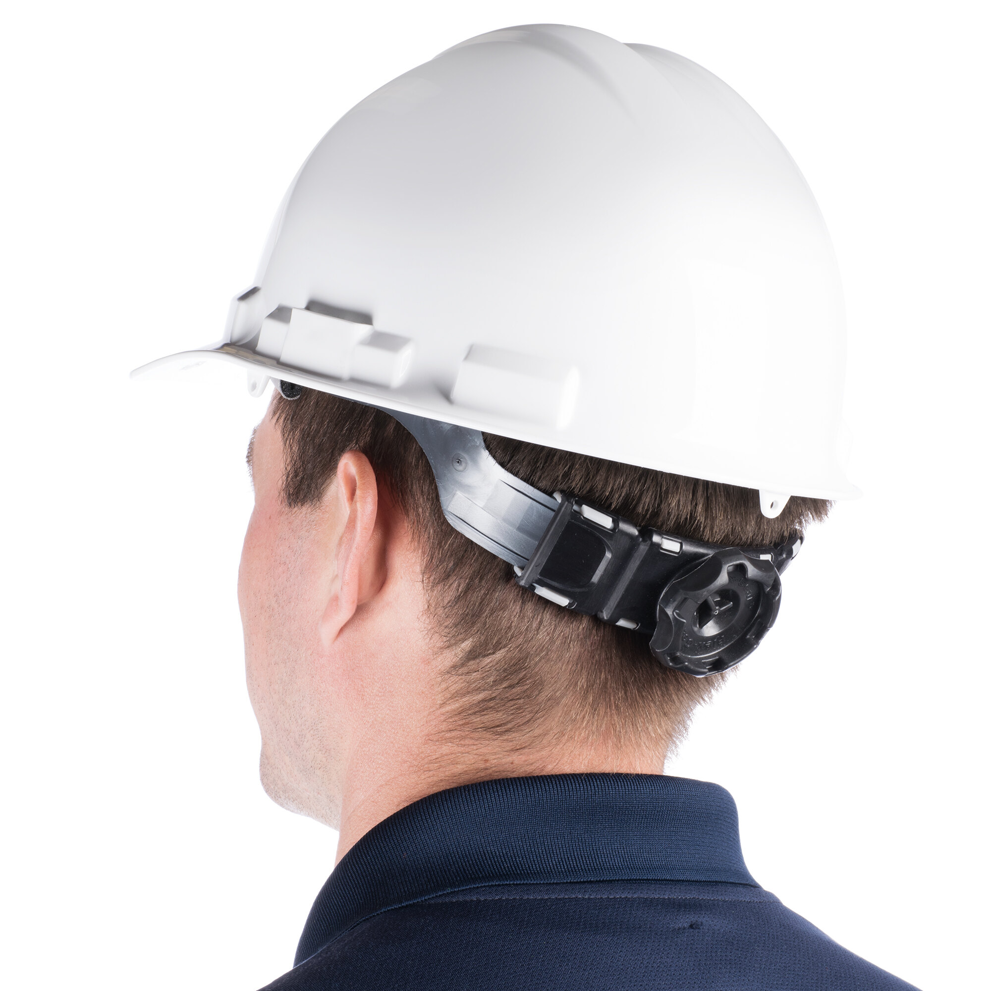 Duo Safety White Cap Style Hard Hat with 6Point Ratchet Suspension