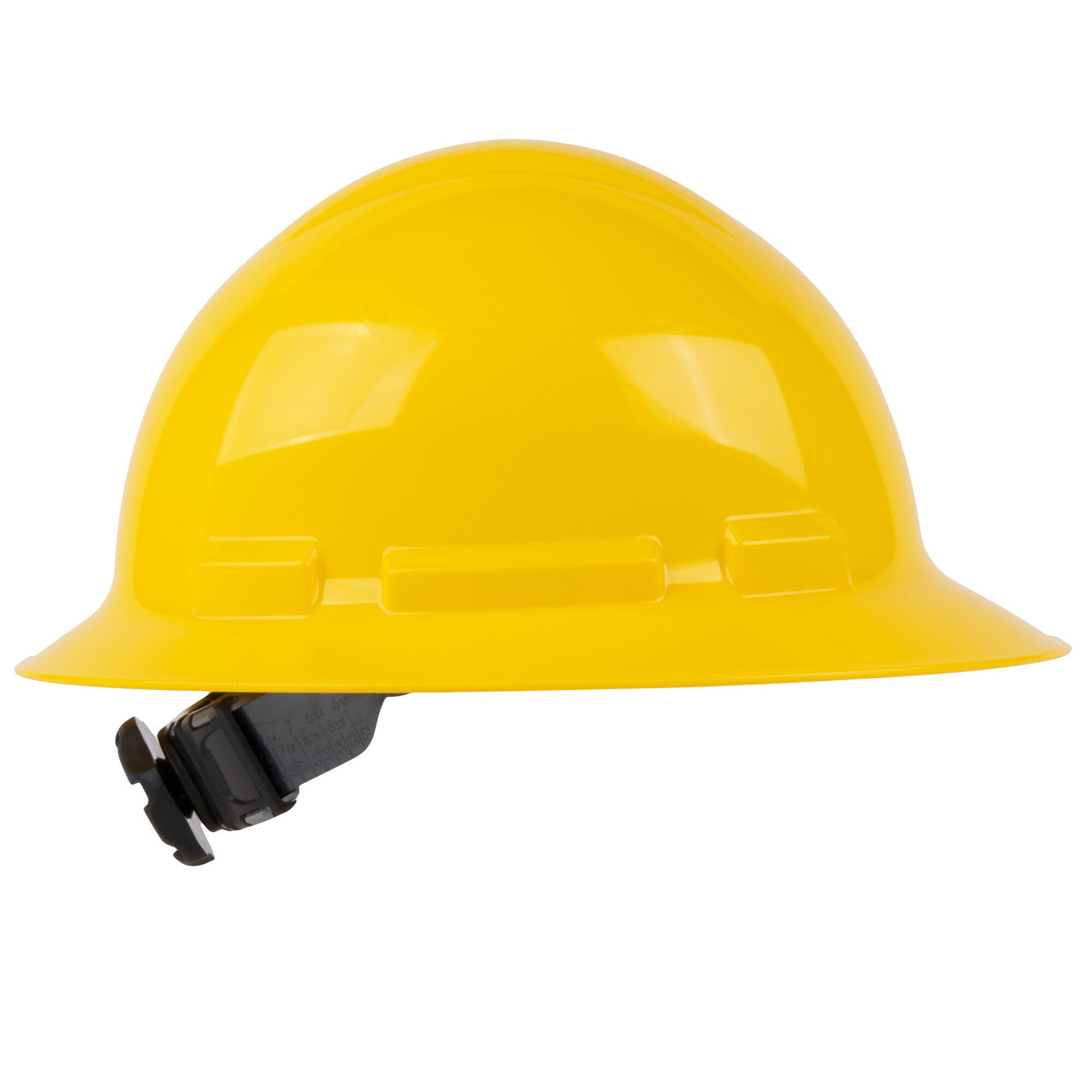 Duo Safety Yellow FullBrim Style Hard Hat with 4Point Ratchet Suspension