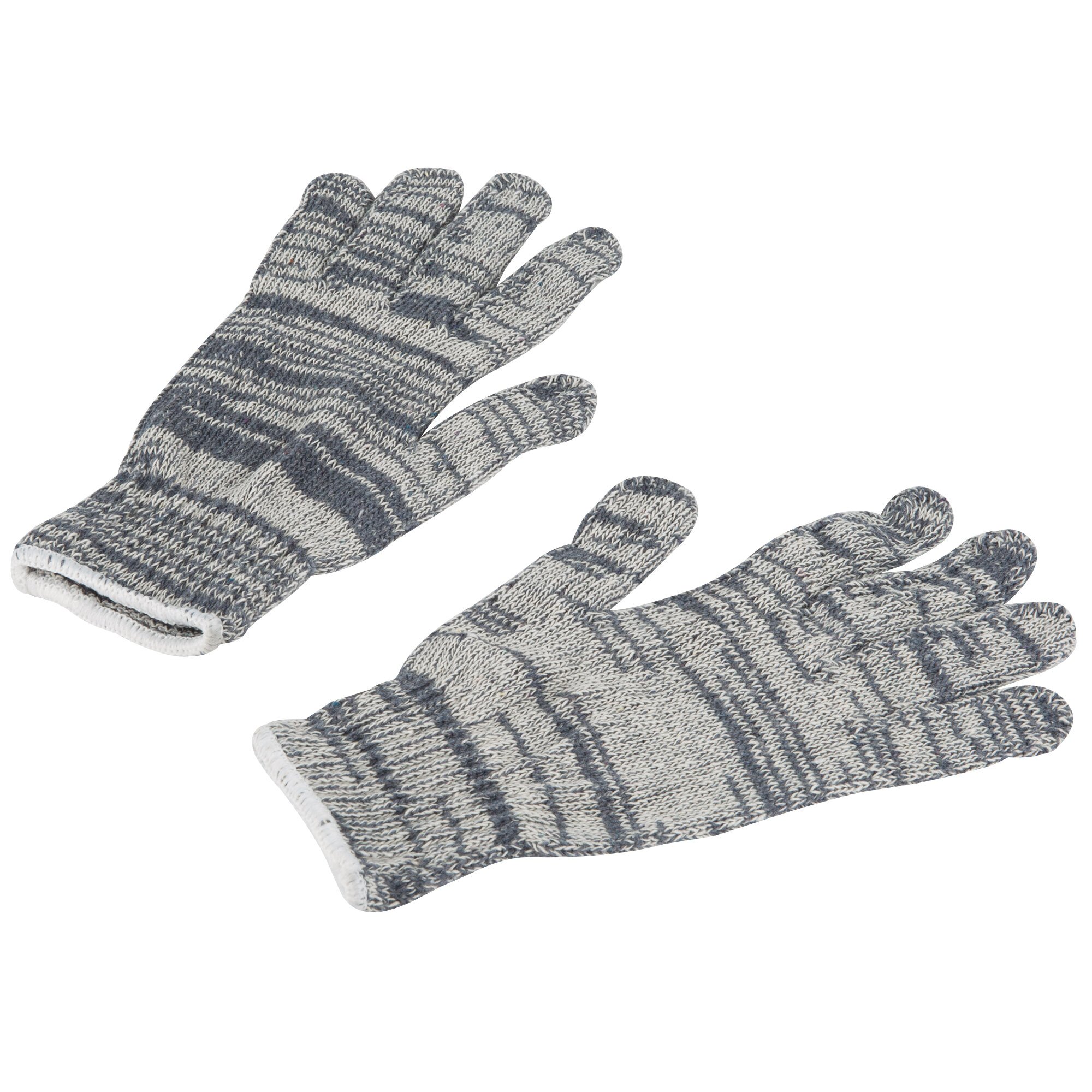 Medium Weight Multi-Color Polyester / Cotton Work Gloves - Large - Pair ...