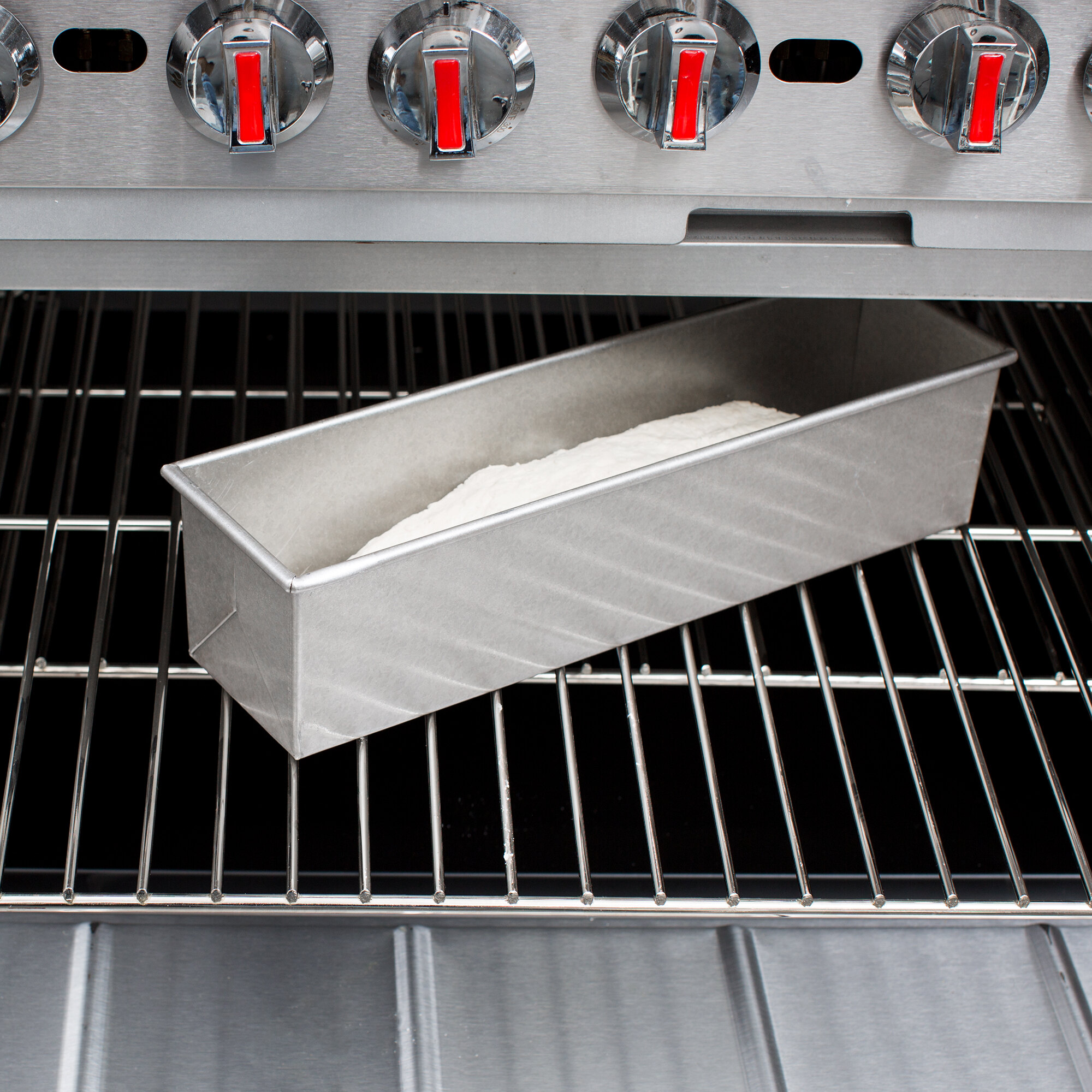 Chicago metallic 44650 2 lb glazed aluminized steel pullman bread loaf