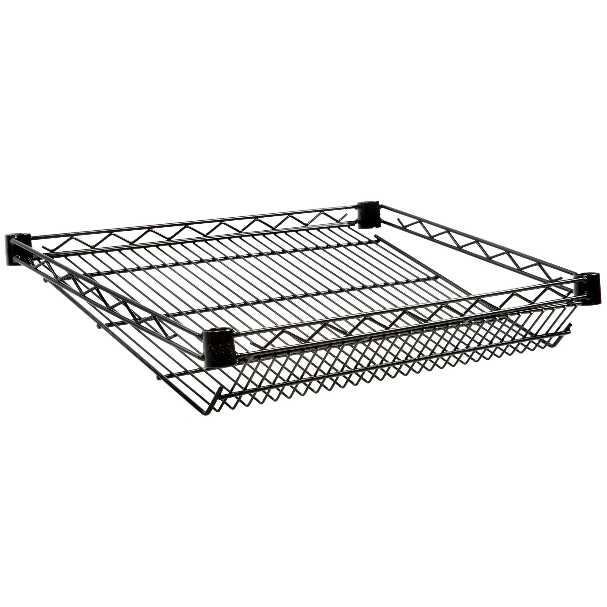 Regency 18" x 24" NSF Black Epoxy Slanted Wire Shelf