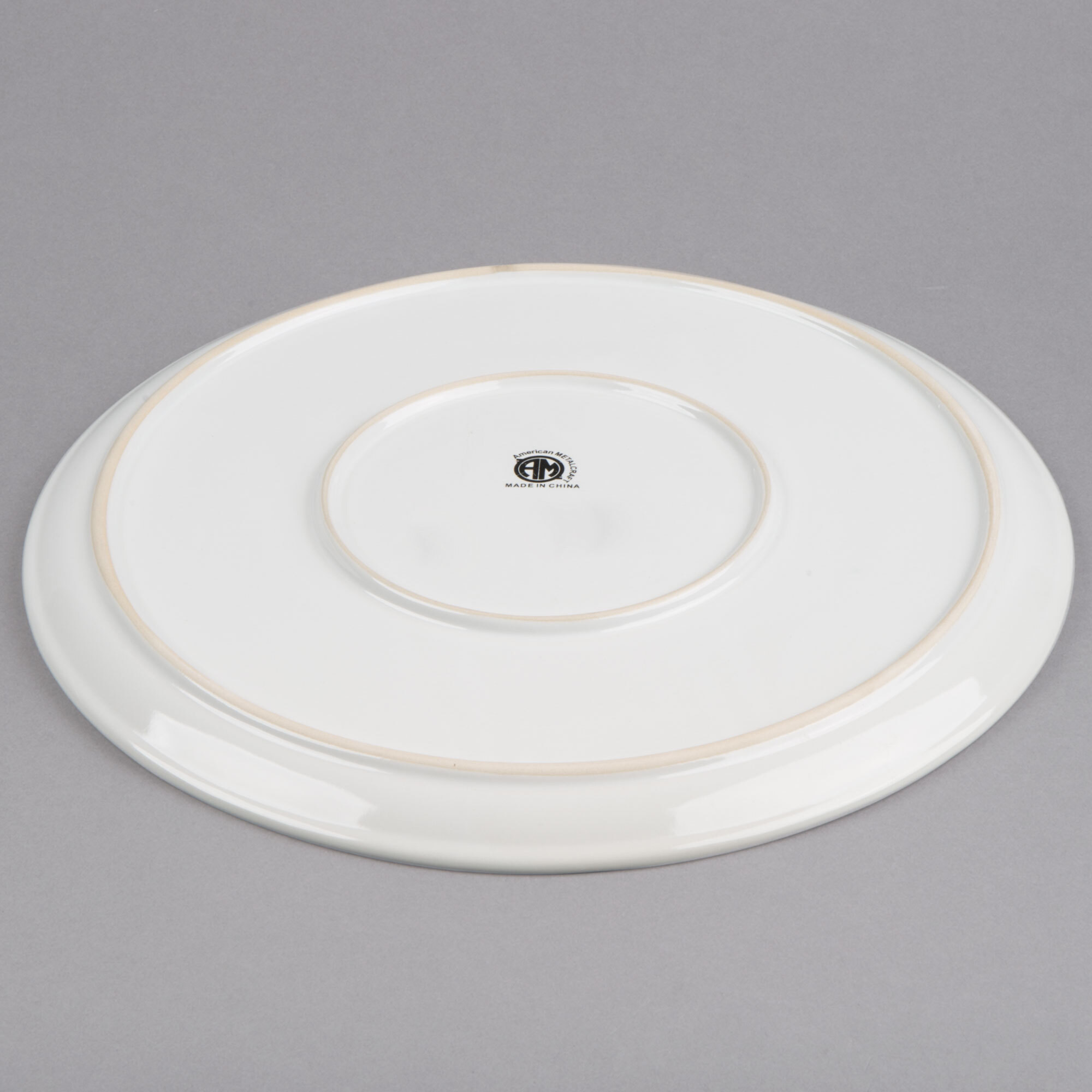 American Metalcraft CERAM14 14" White Ceramic Pizza Serving Tray