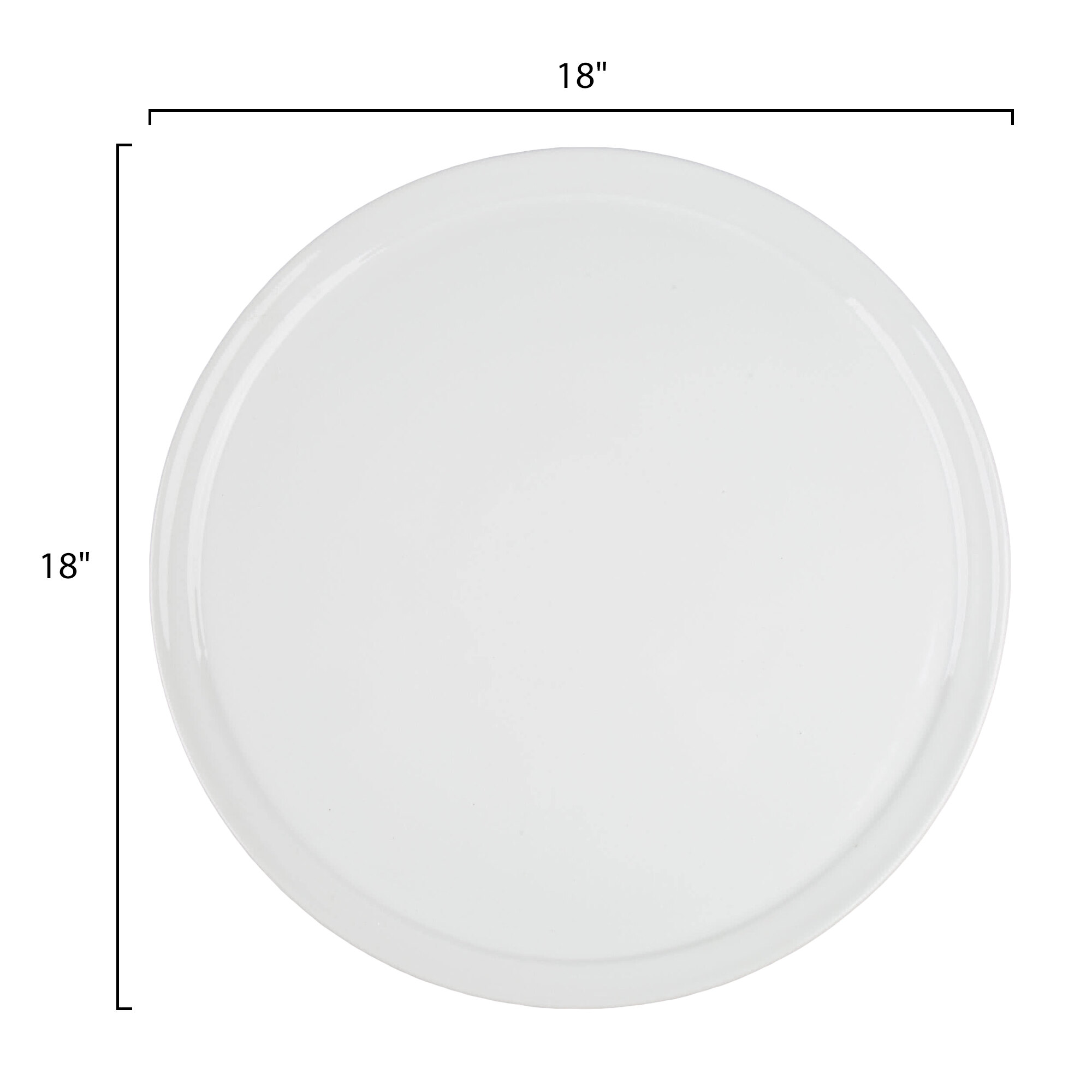 American Metalcraft CERAM18 18" White Ceramic Pizza Serving Tray