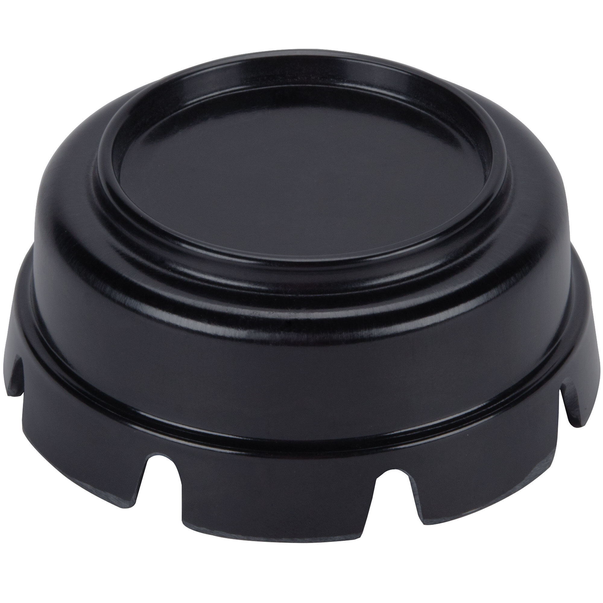 4 1/4" x 1 3/4" Black Plastic Ashtray 12/Pack