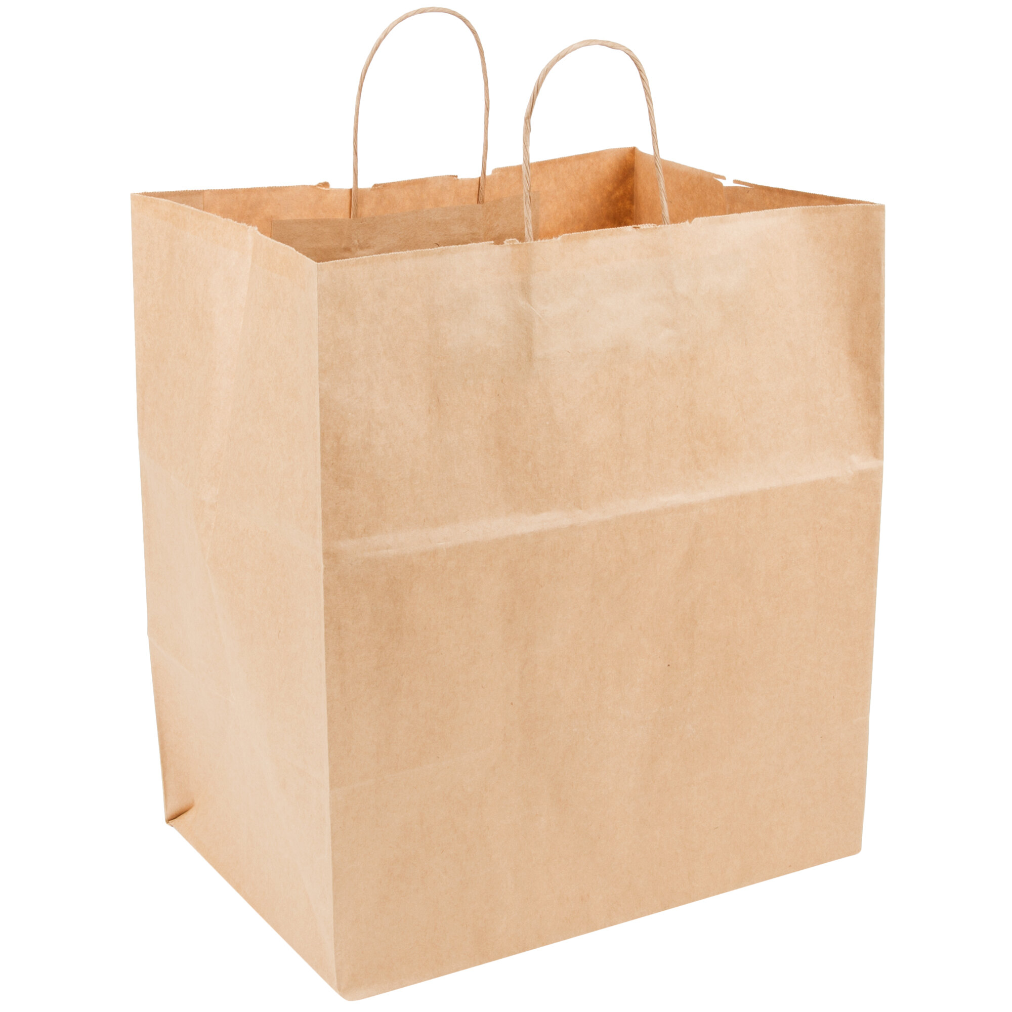 Duro Super Royal Natural Kraft Paper Shopping Bag with Handles 14" x 10