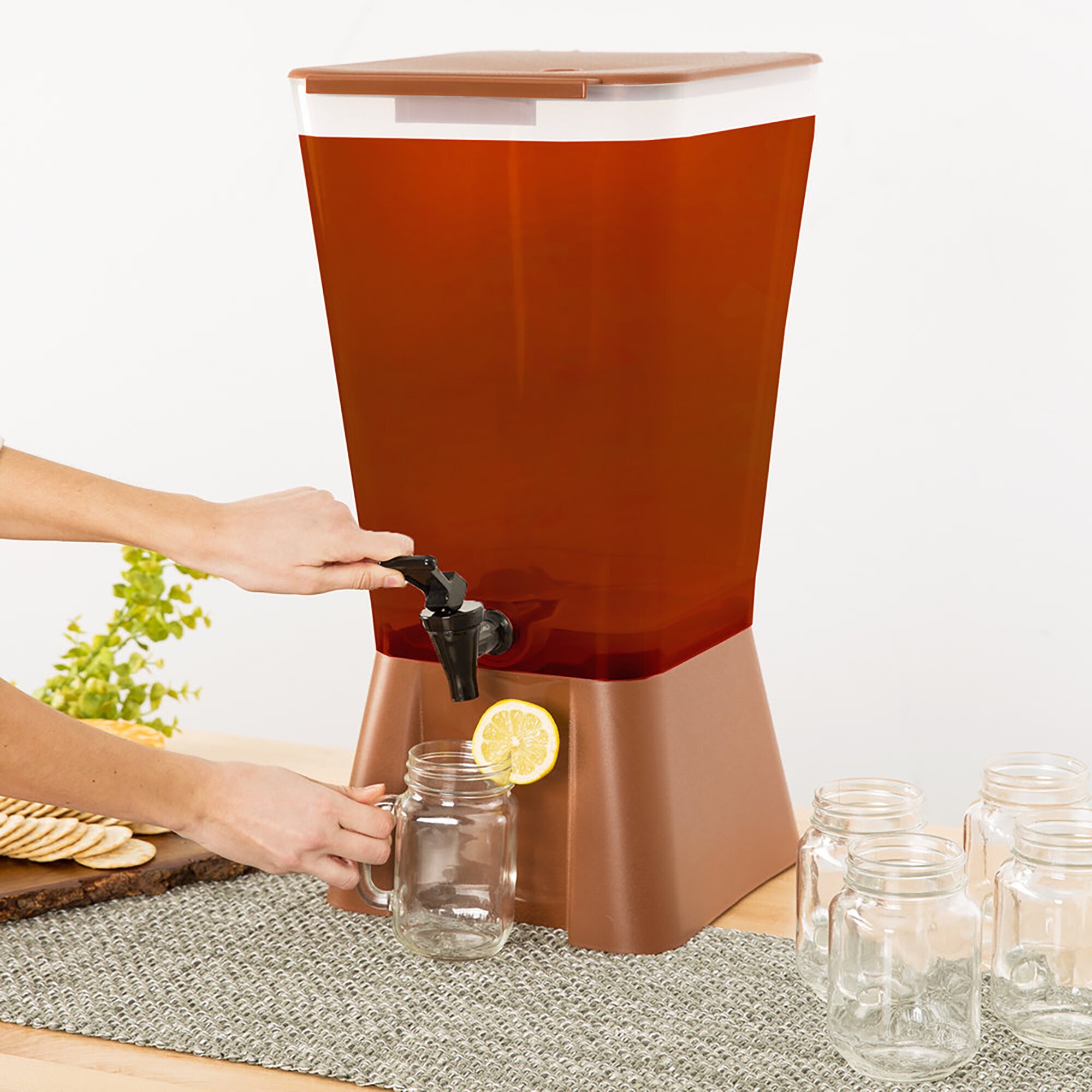 Choice 5 Gallon Brown Beverage / Juice Dispenser