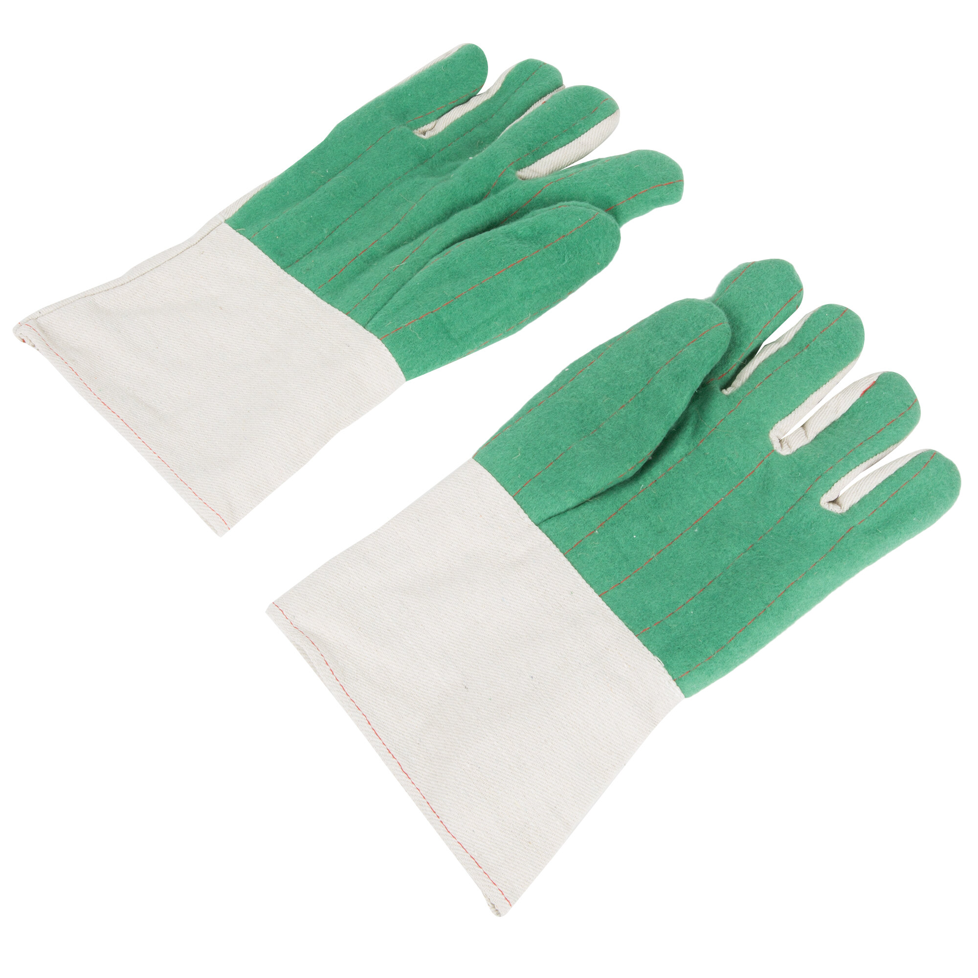 Heavy Weight Green Cotton Double Palm Work Gloves with Burlap Lining ...