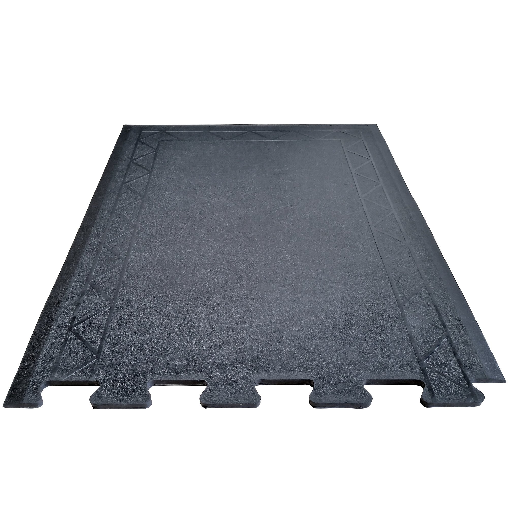 Cactus Mat 2500RE28 Comfort Zone 2' 4" x 3' Black Interlocking End