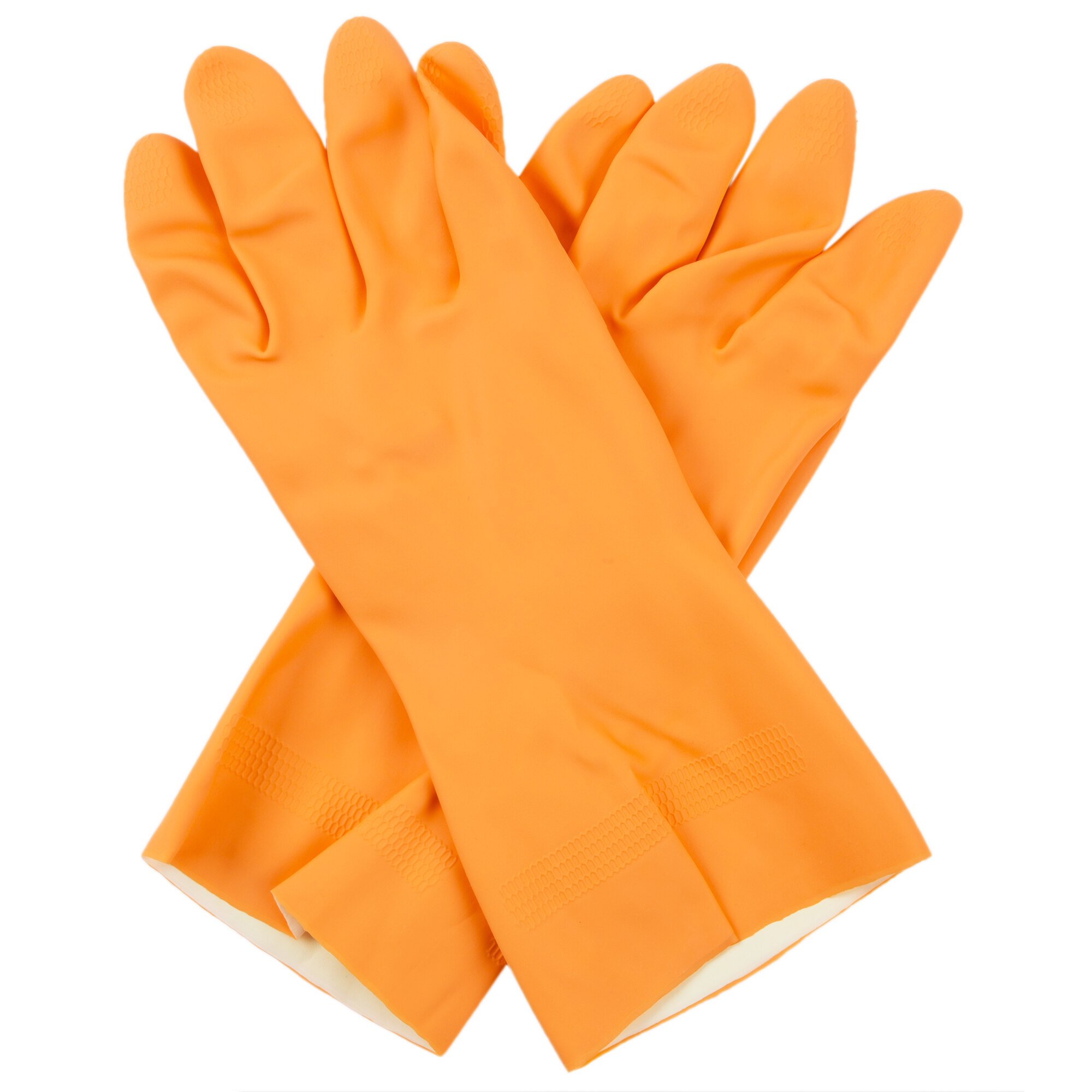 Premium 28-Mil Orange Embossed Unsupported Neoprene / Latex Gloves with ...