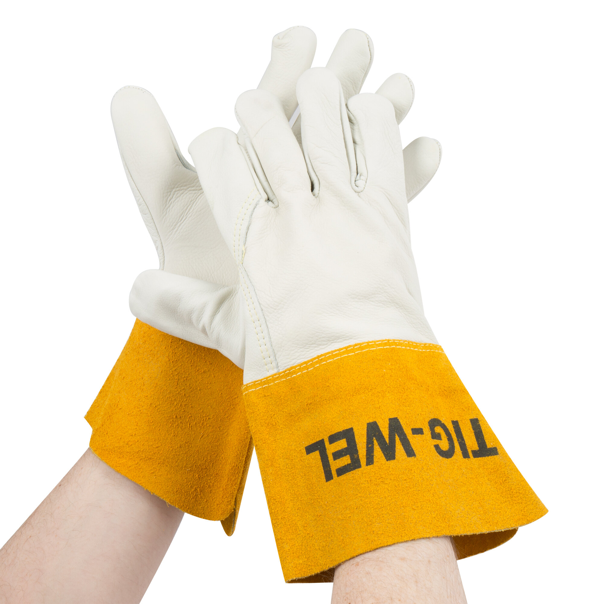 TigWel Premium Grain Leather Welder's Gloves with Russet Split Leather