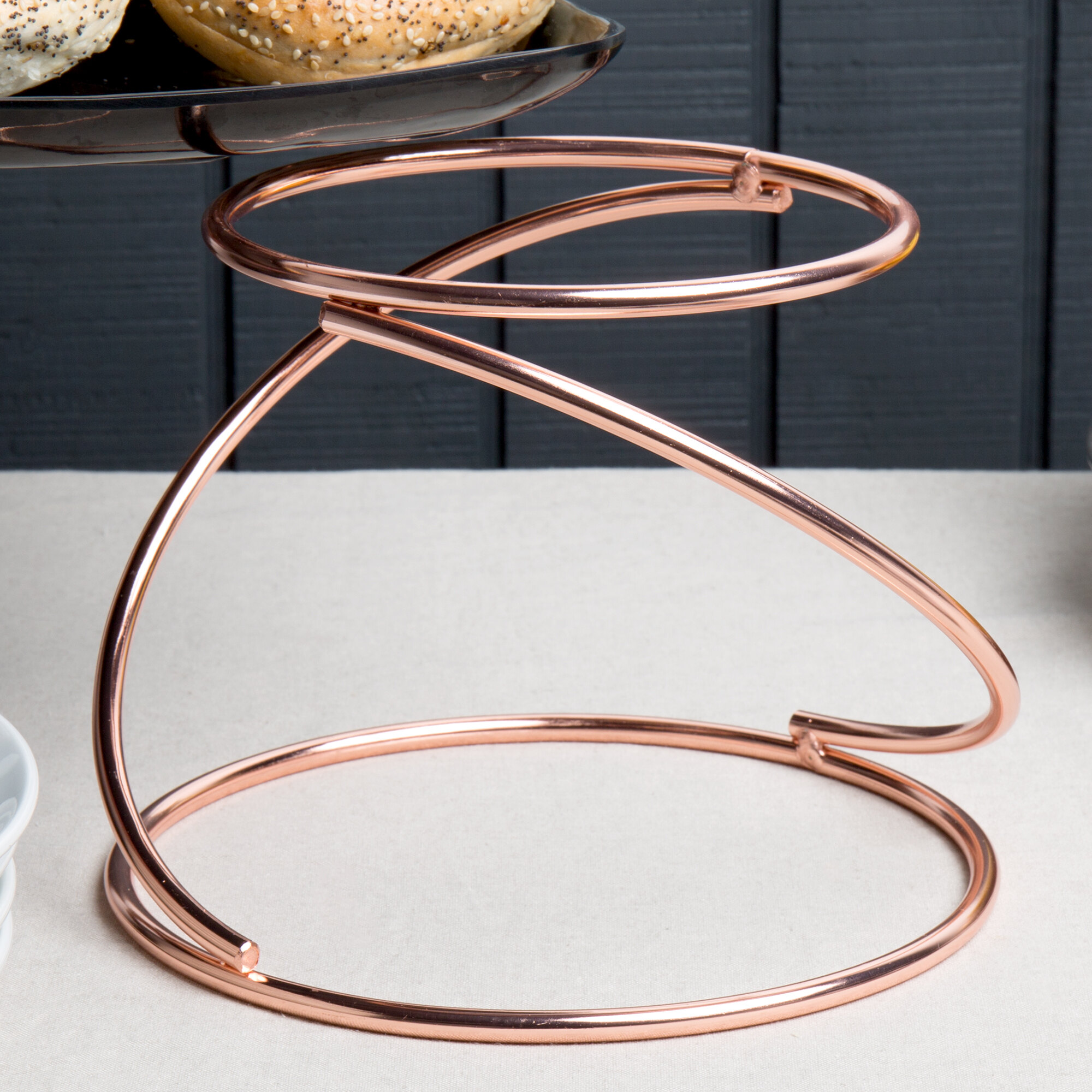 Choice 7" Rose Gold Swirl Metal Display Stand