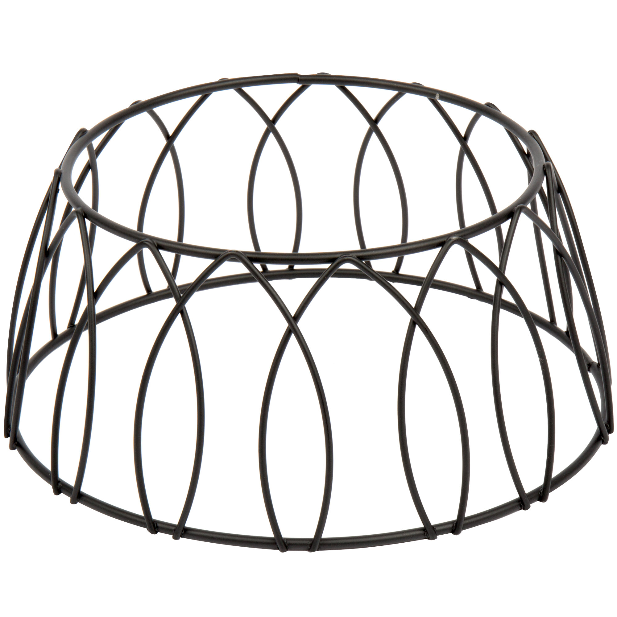 Choice 4" Round Black Patterned Metal Display Stand