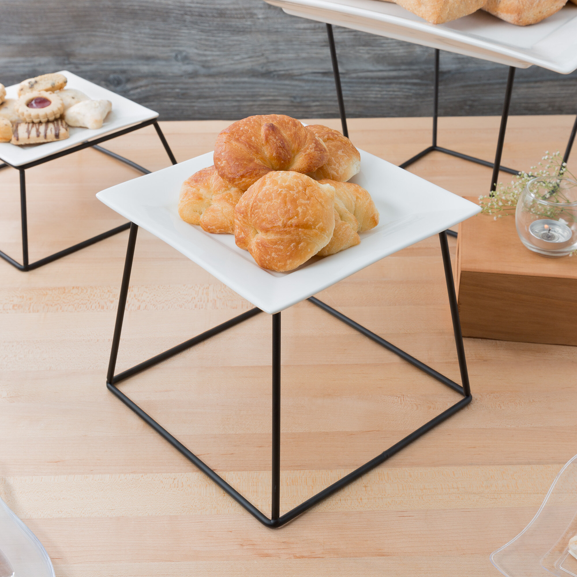 Choice 7" Square Black Metal Display Stand