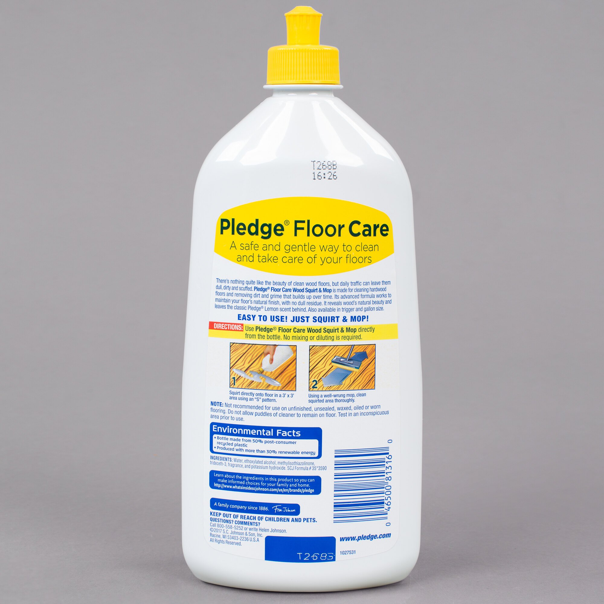 SC Johnson Pledge® 640059 27 oz. Squirt and Mop Hardwood Floor Care Cleaner