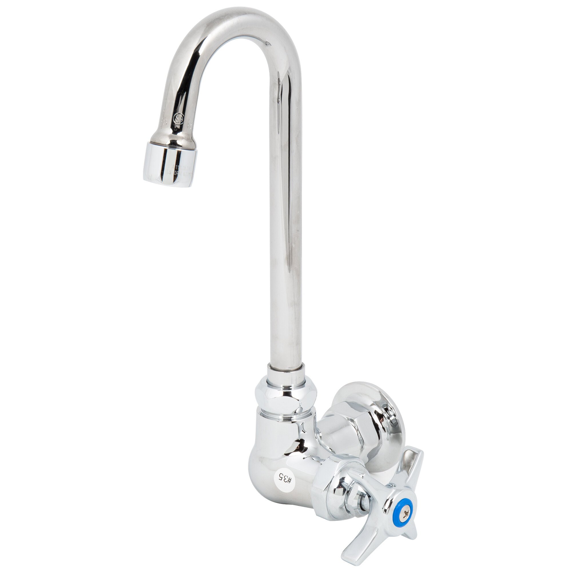 T&S B0210132XWS Wall Mounted Single Hole Faucet with 9 7/8